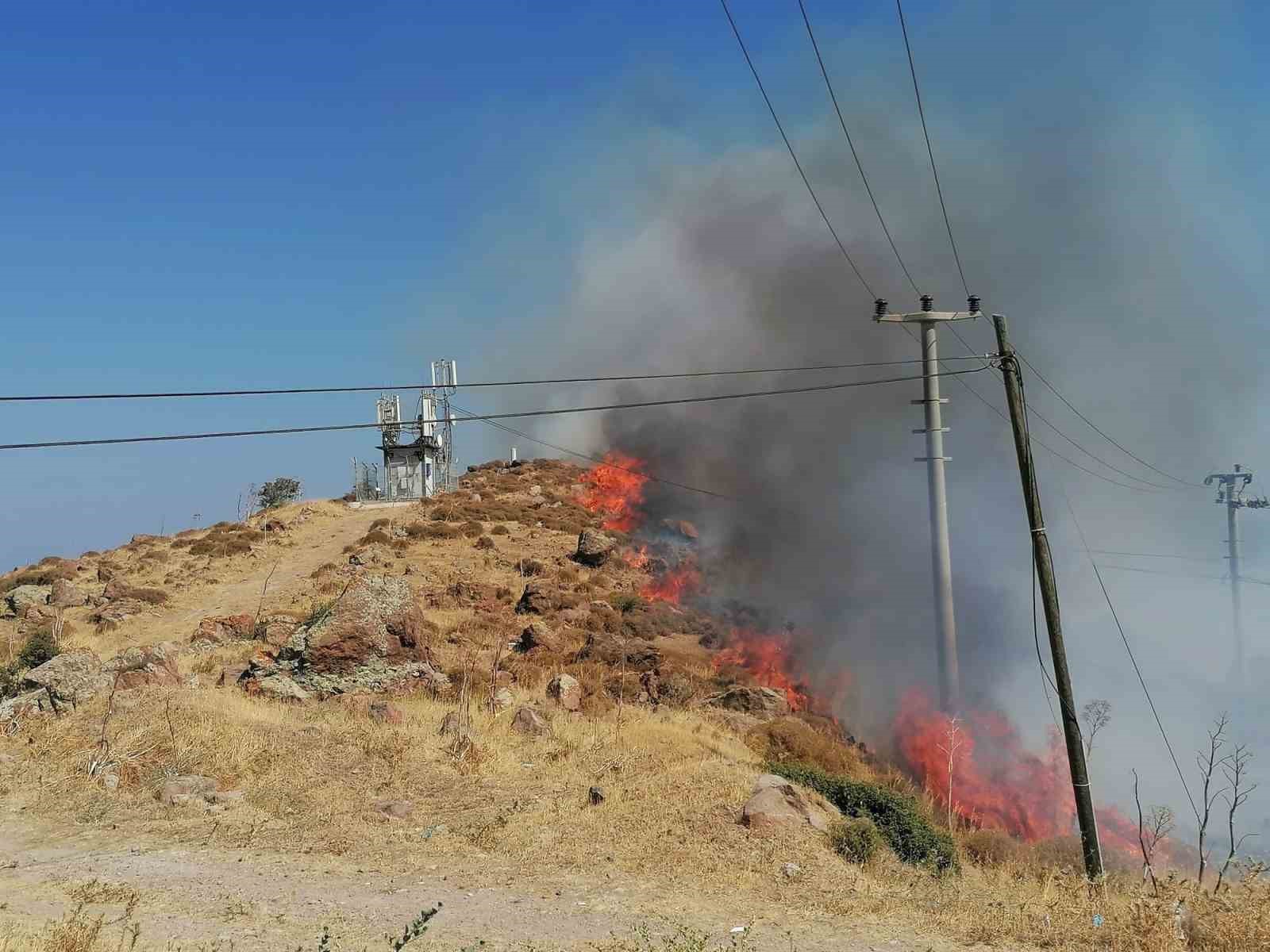 Bodrum’da korkutan yangın
