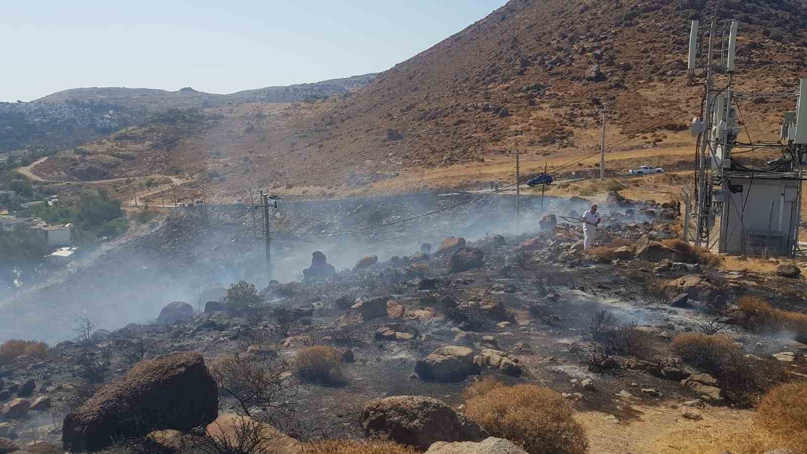 Bodrum’da korkutan yangın
