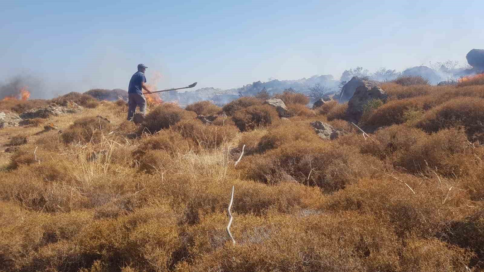 Bodrum’da korkutan yangın
