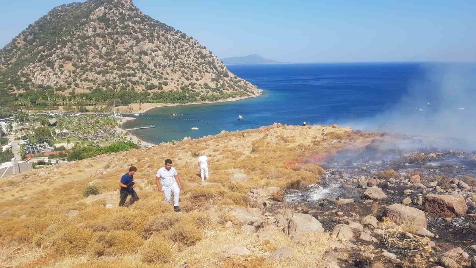 Bodrum’da korkutan yangın
