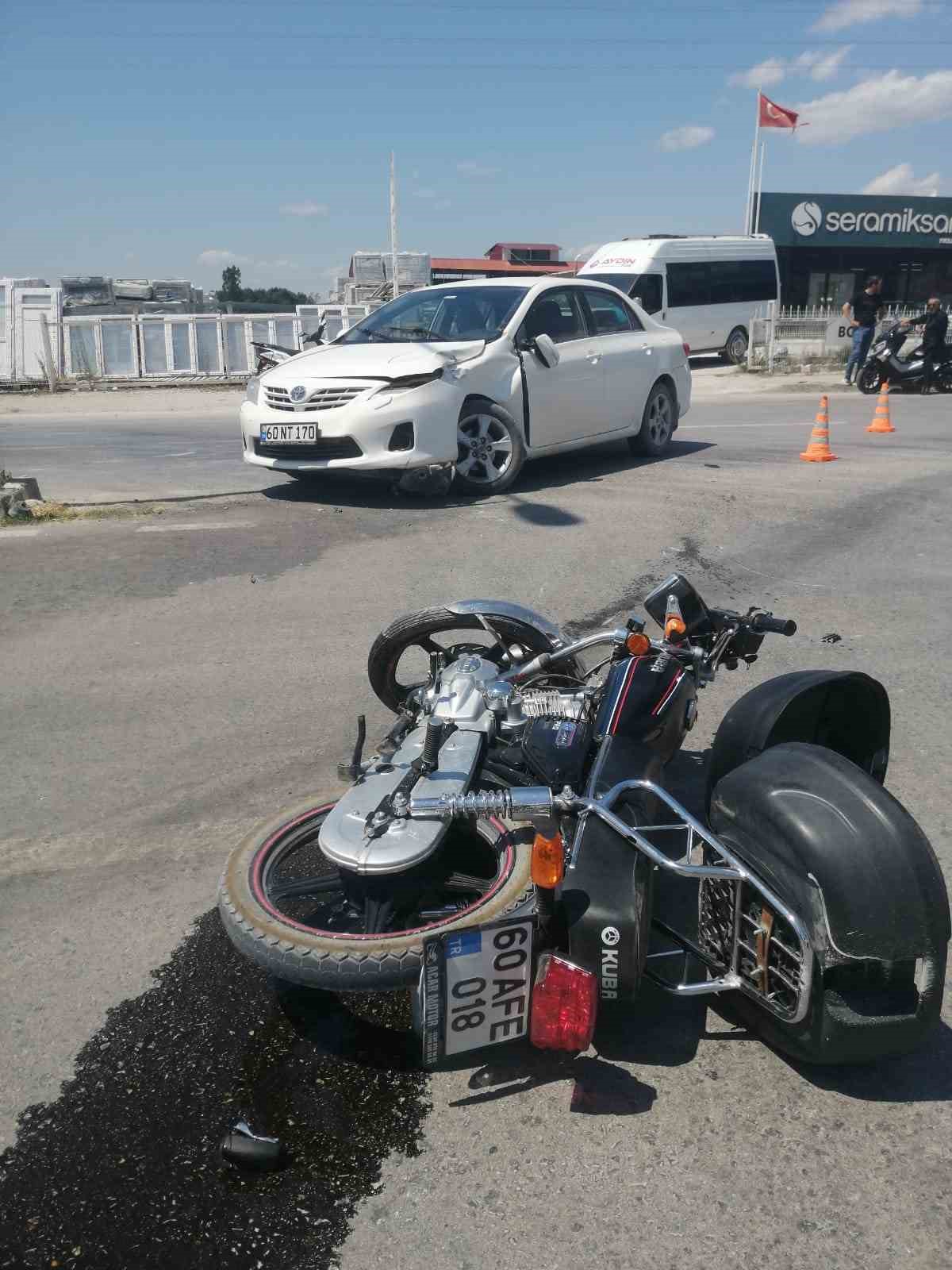 Tokat’ta kaza yapan motosiklet sürücüsü hayatını kaybetti
