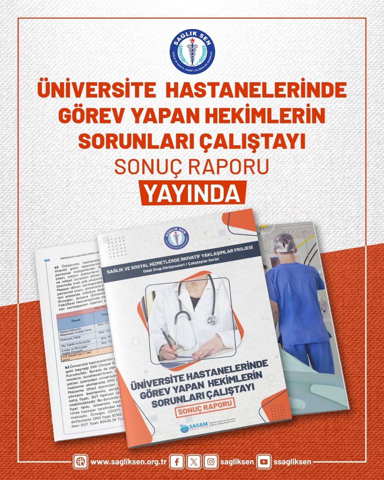 Üniversite Hastanelerinde Görev Yapan Hekimlerin Sorunları Çalıştayı’nın Sonuç Raporu yayında
