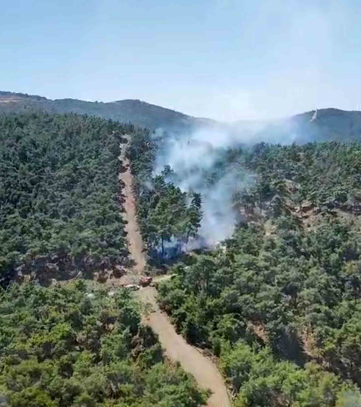 Manisa Spil Dağında korkutan yangın
