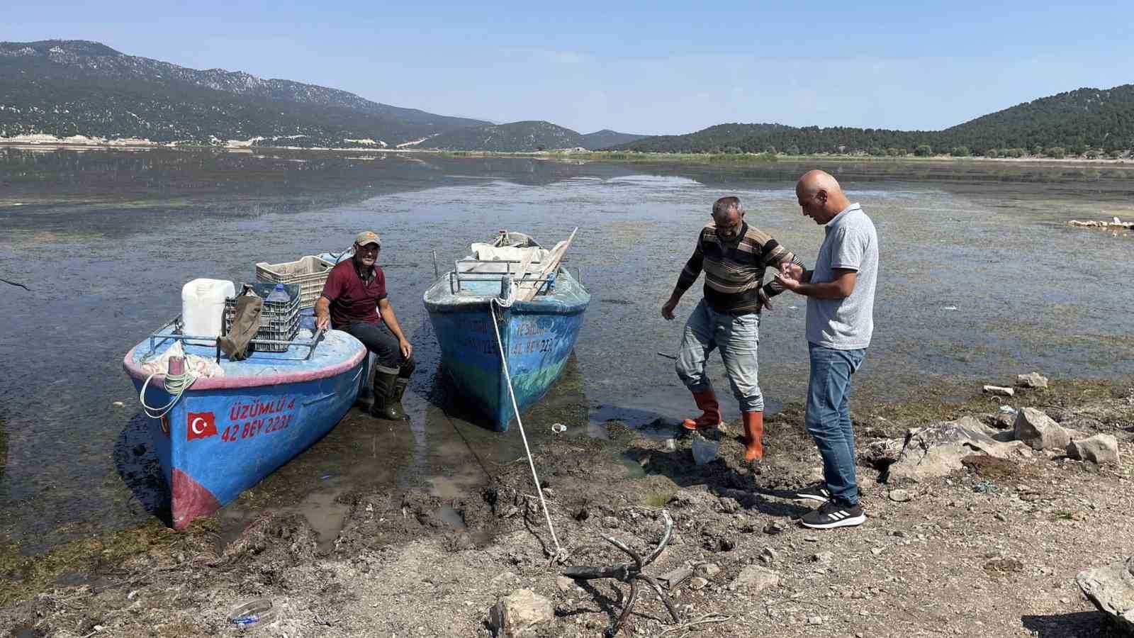 Beyşehir Gölünde avlanan balıklara boy limiti denetimi
