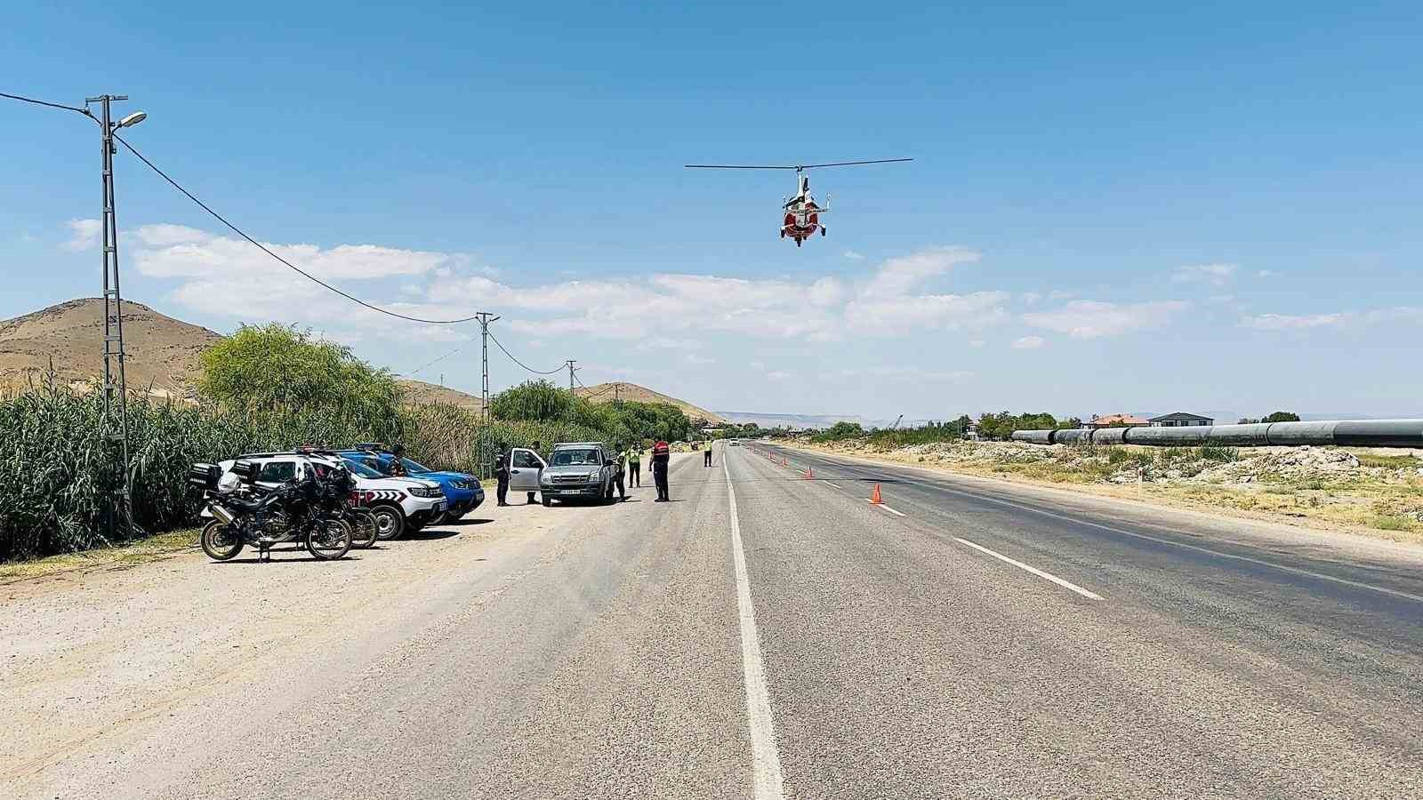 Kayseri jandarmasından Cayrokopter destekli trafik denetimi
