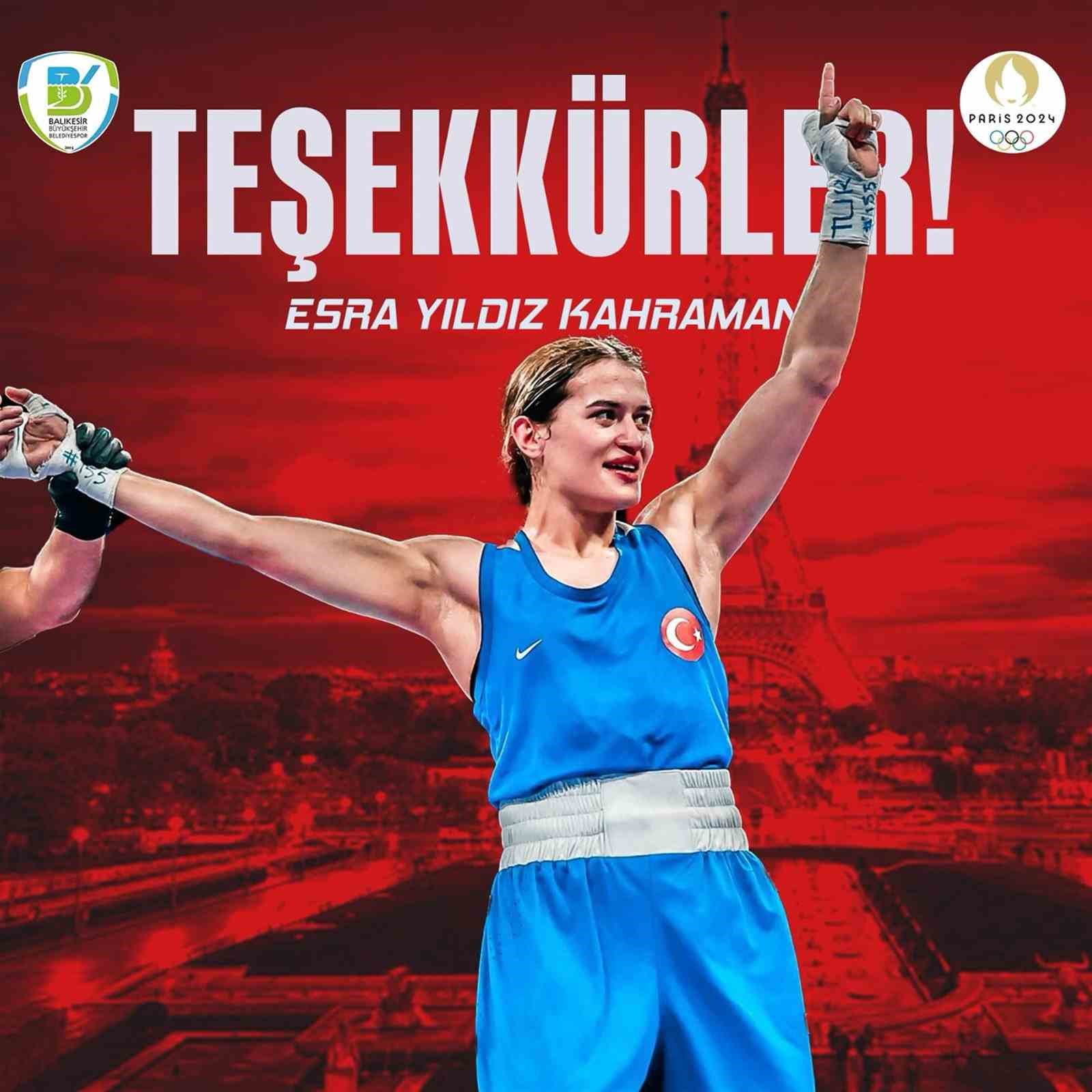 Esra Yıldız Kahraman, Olimpiyatlarda bronz madalya kazandı
