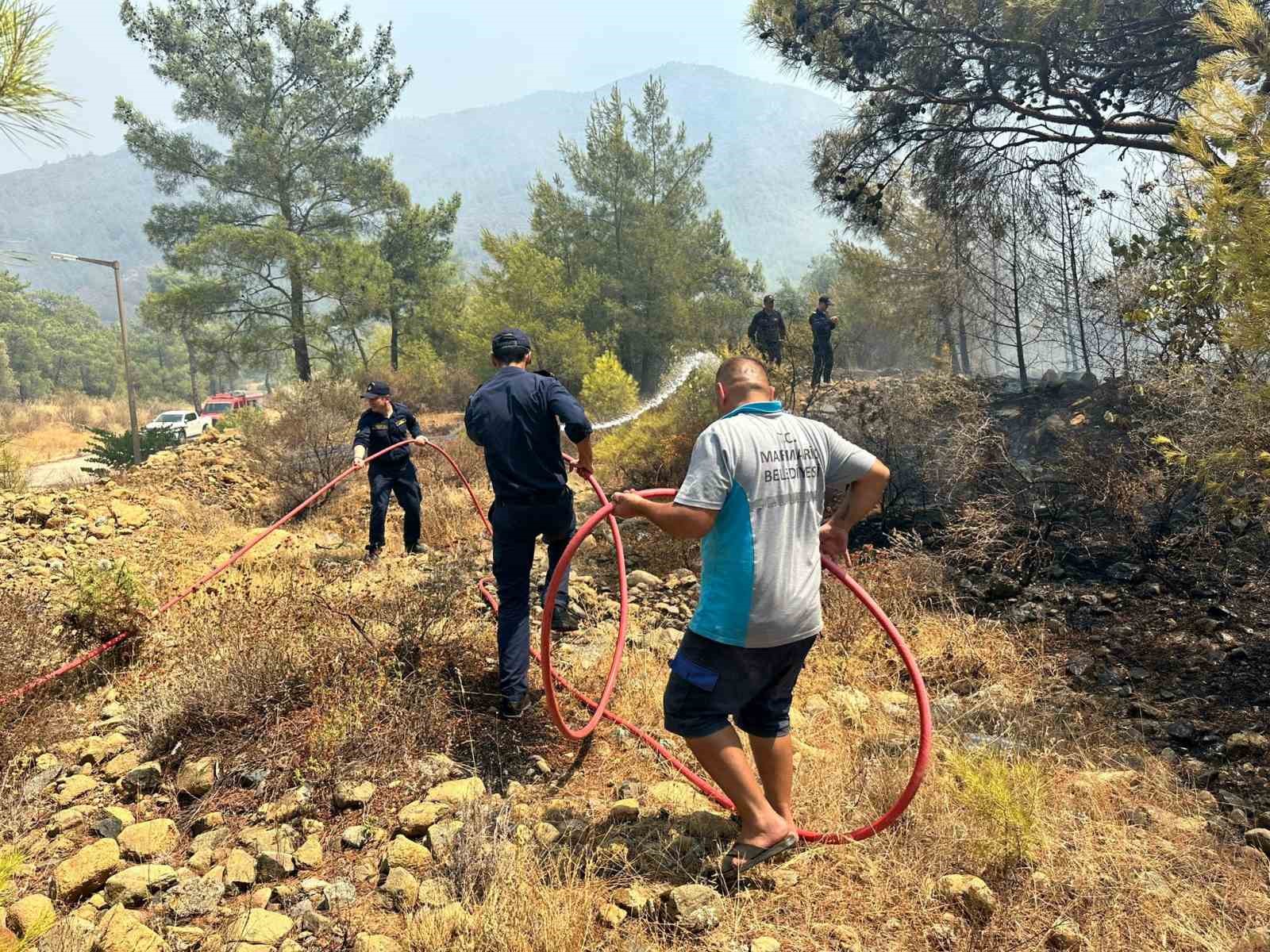 Marmaris’teki orman yangını hızlı müdahale ile söndürüldü
