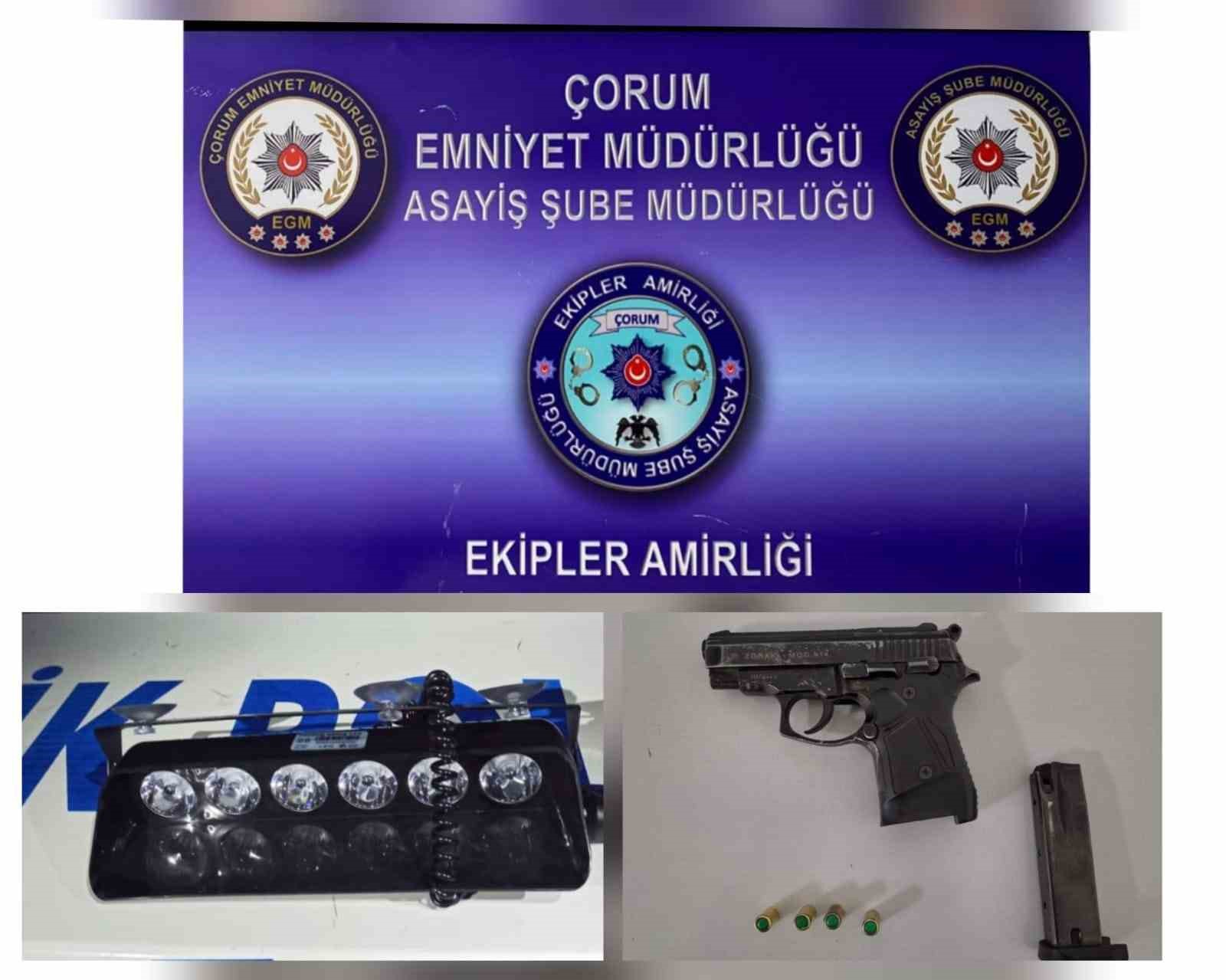 Çorum polisinden şok denetim
