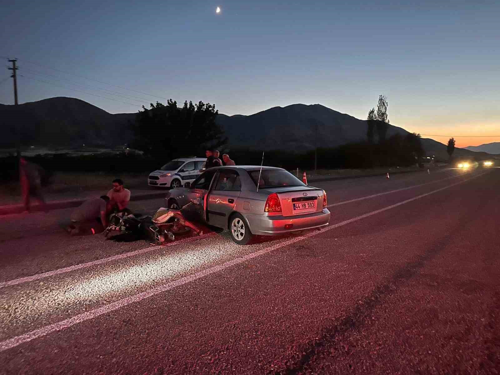 Malatya’da otomobil ile motosiklet çarpıştı: 1 yaralı
