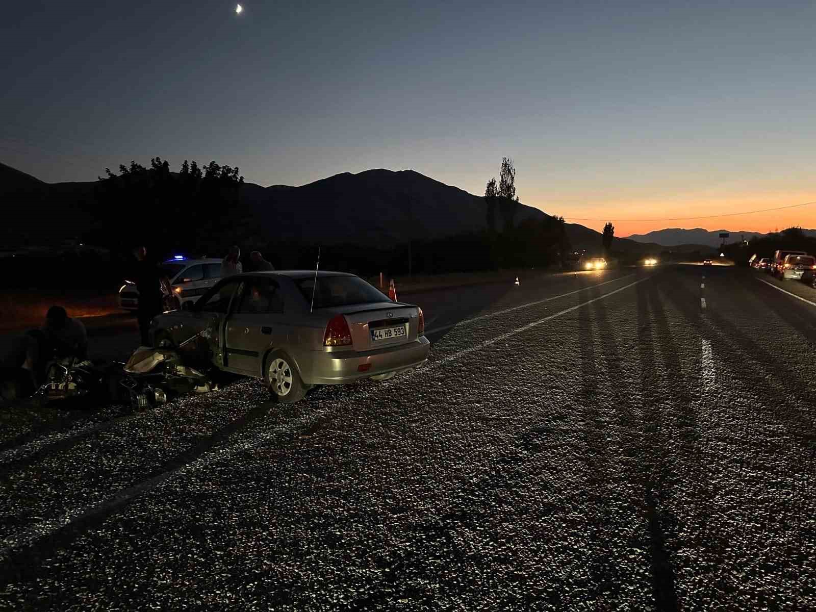 Malatya’da otomobil ile motosiklet çarpıştı: 1 yaralı
