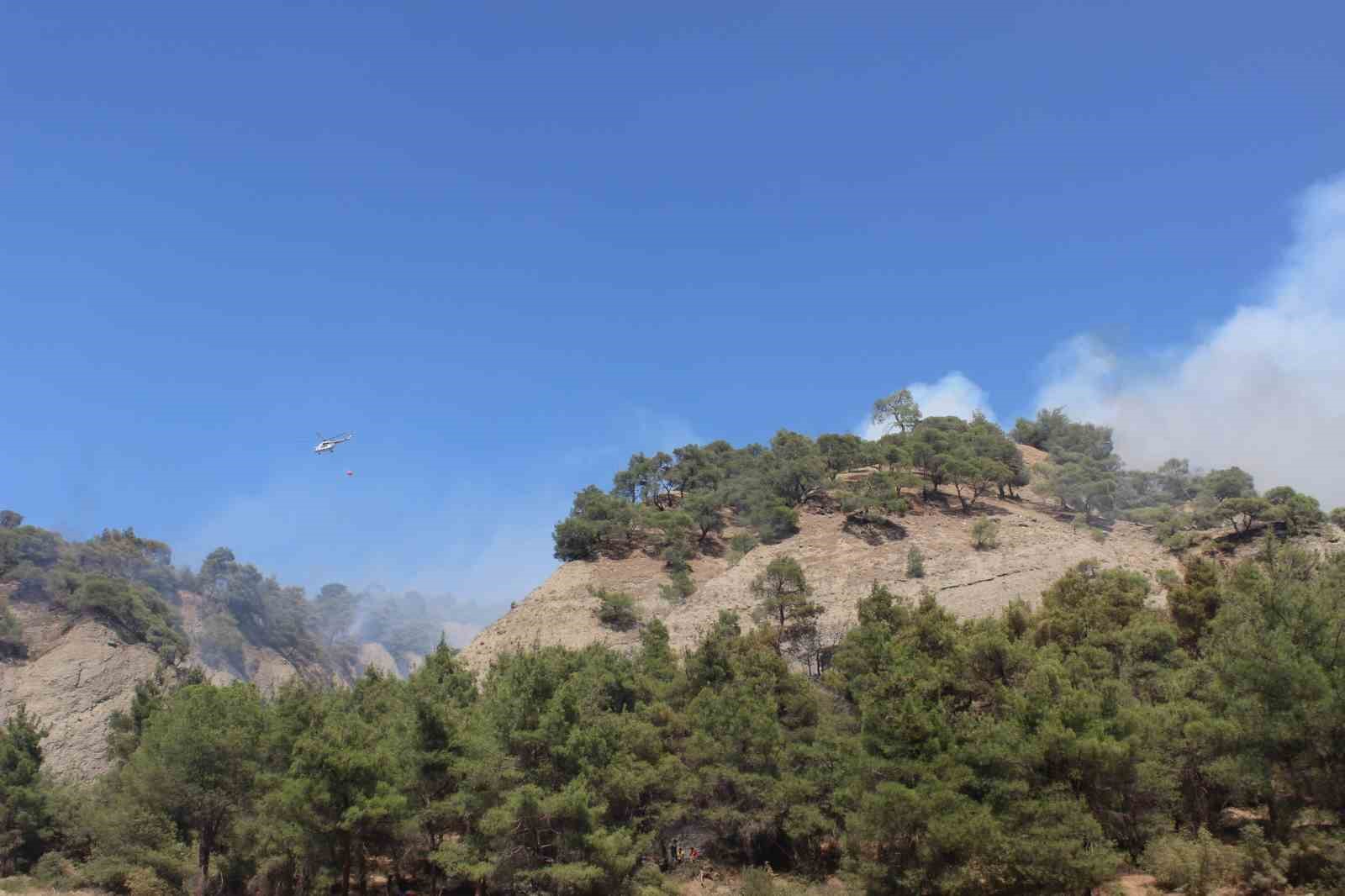 Manisa’daki orman yangını 8 saattir sürüyor
