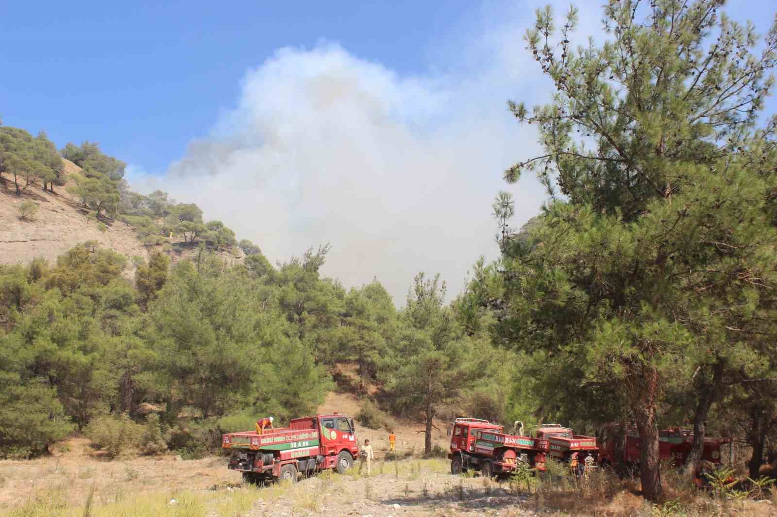 Manisa’daki orman yangını 8 saattir sürüyor
