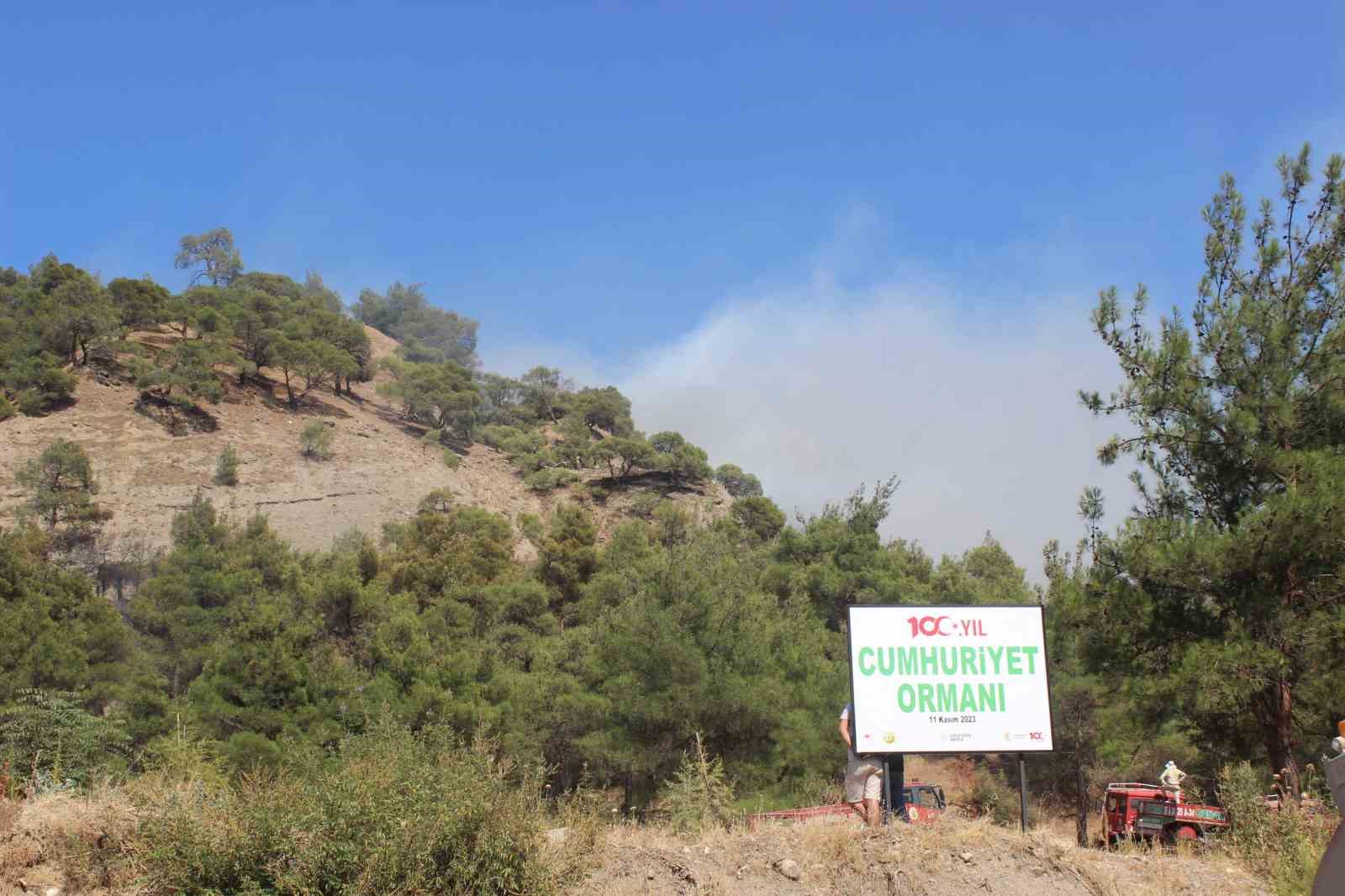 Manisa’daki orman yangını 8 saattir sürüyor
