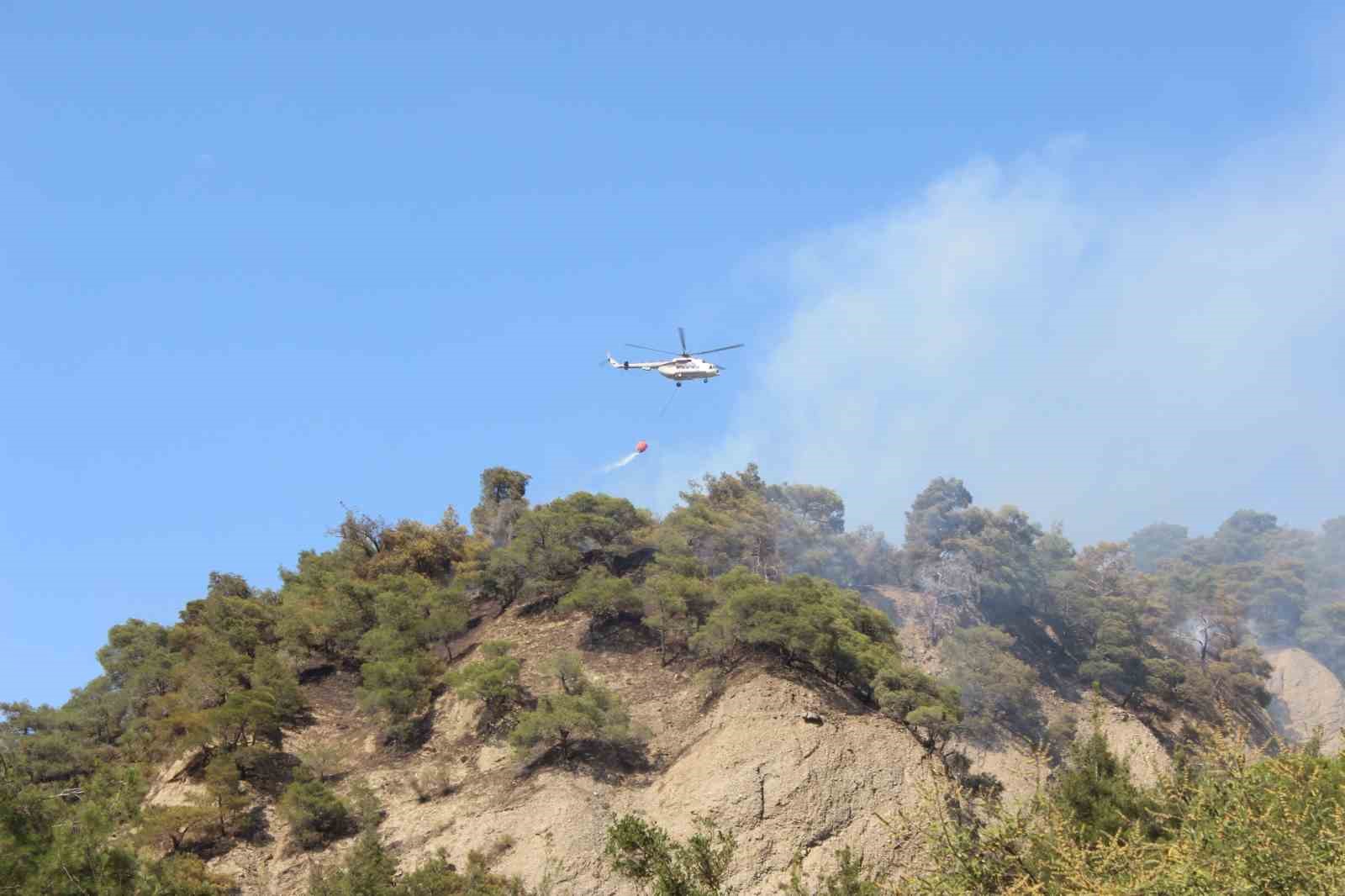 Manisa’daki orman yangını 8 saattir sürüyor
