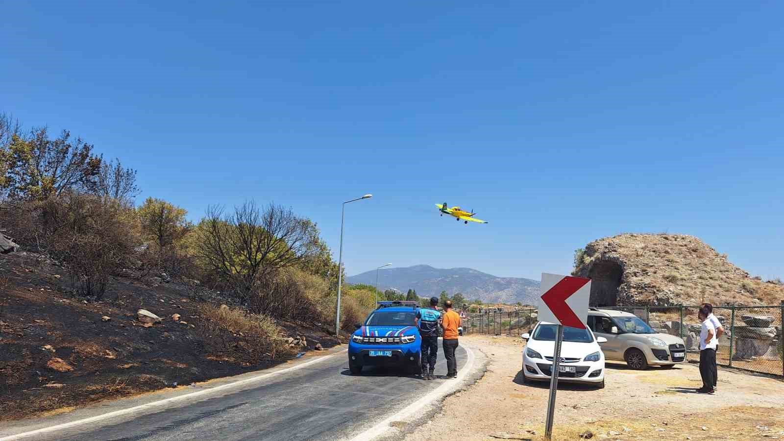 Efes Antik Kenti yakınında korkutan yangın: 