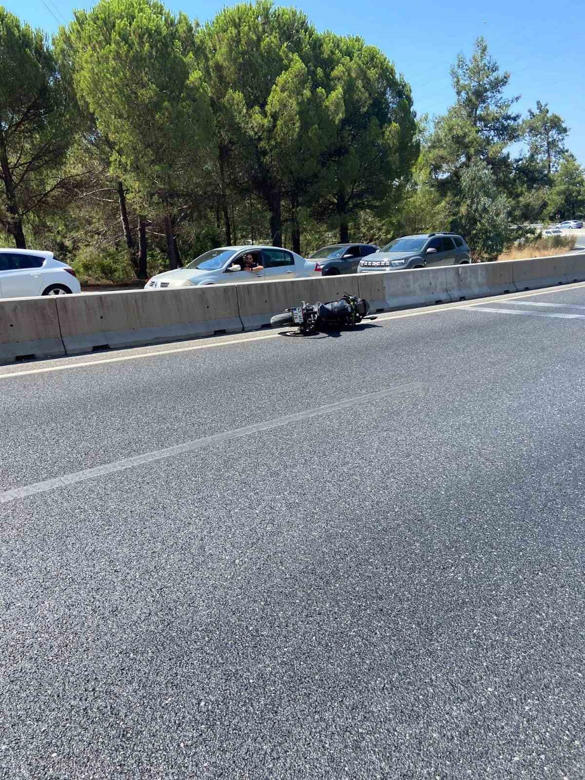 Sakar rampasında meydana gelen kazada motosiklet sürücüsü yaralandı
