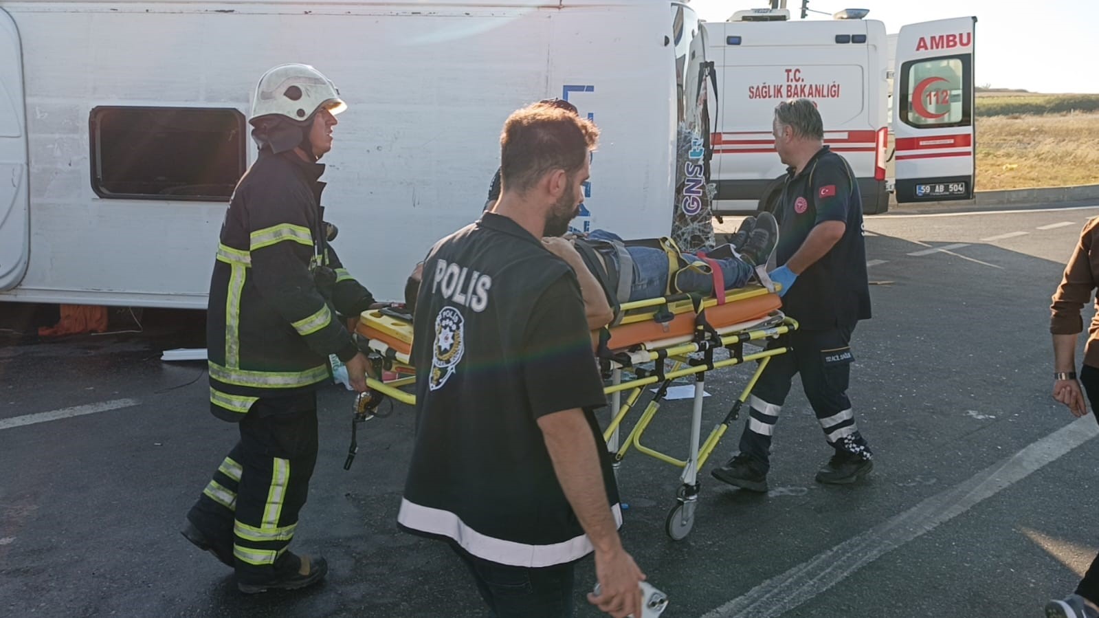 Tekirdağ’da işçi servisi kazası: 11 yaralı
