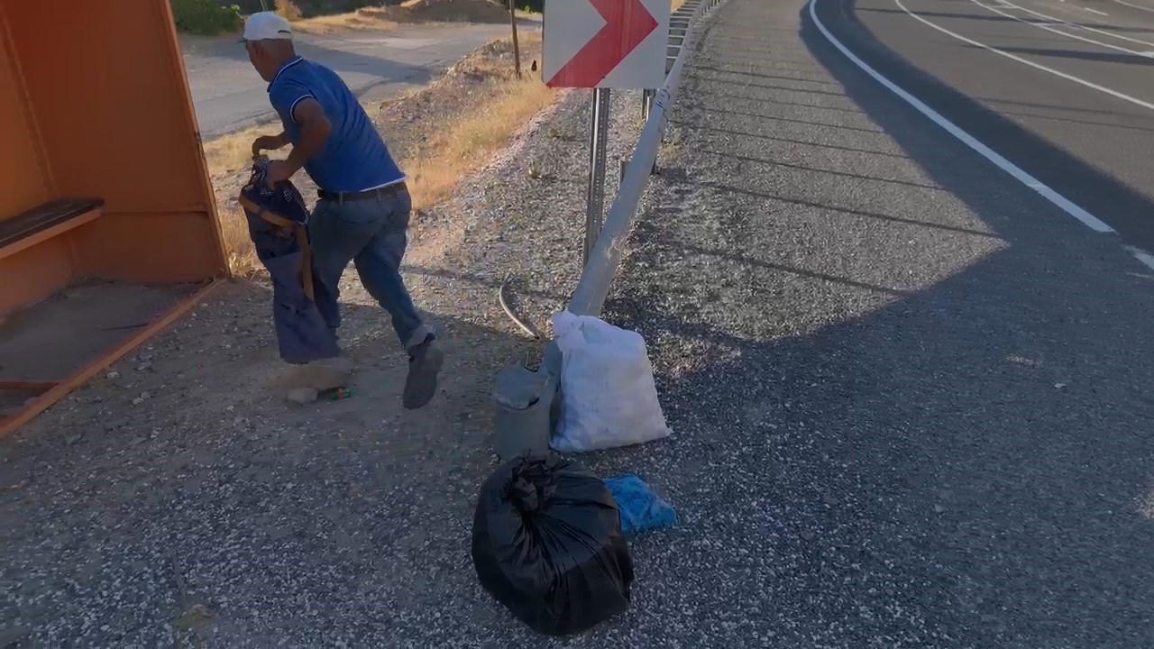 Drondan kaçan şahsın tepkileri görenleri güldürdü
