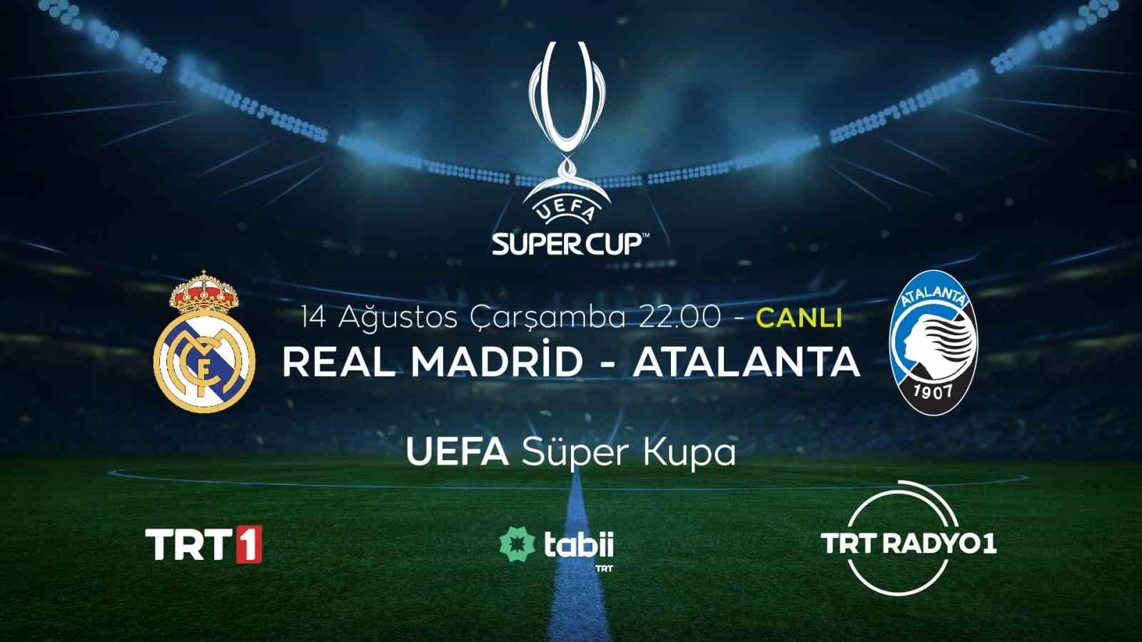 UEFA Süper Kupa heyecanı yarın akşam TRT’de yaşanacak
