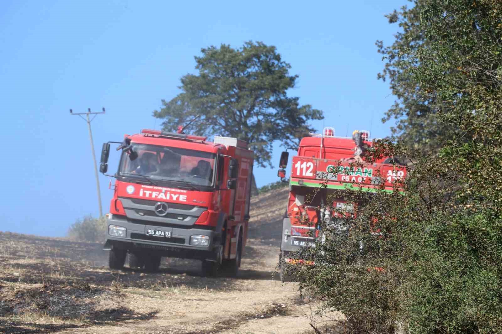 Samsun’da anız yangını: 150 dekar alan zarar gördü
