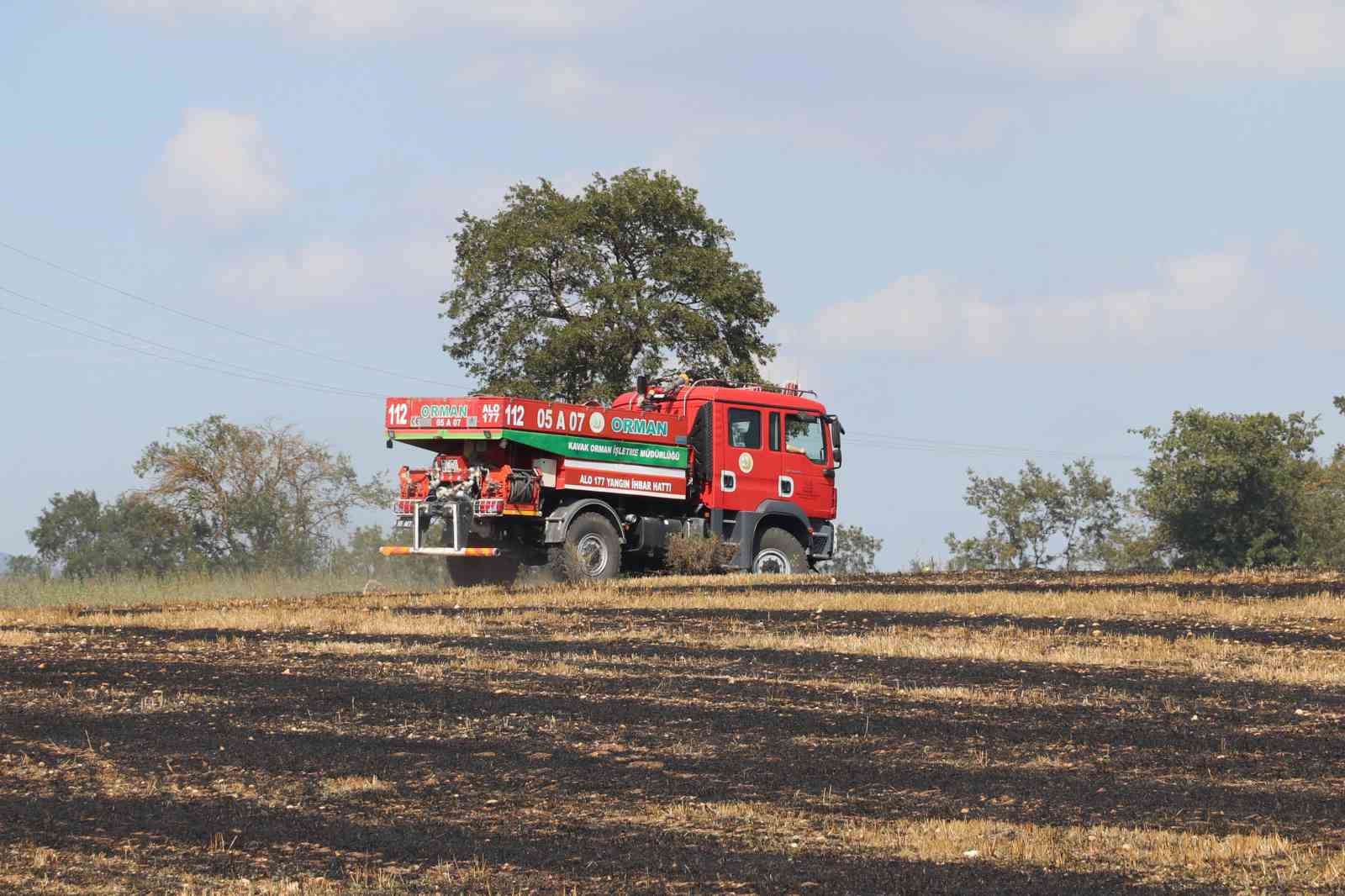 Samsun’da anız yangını: 150 dekar alan zarar gördü
