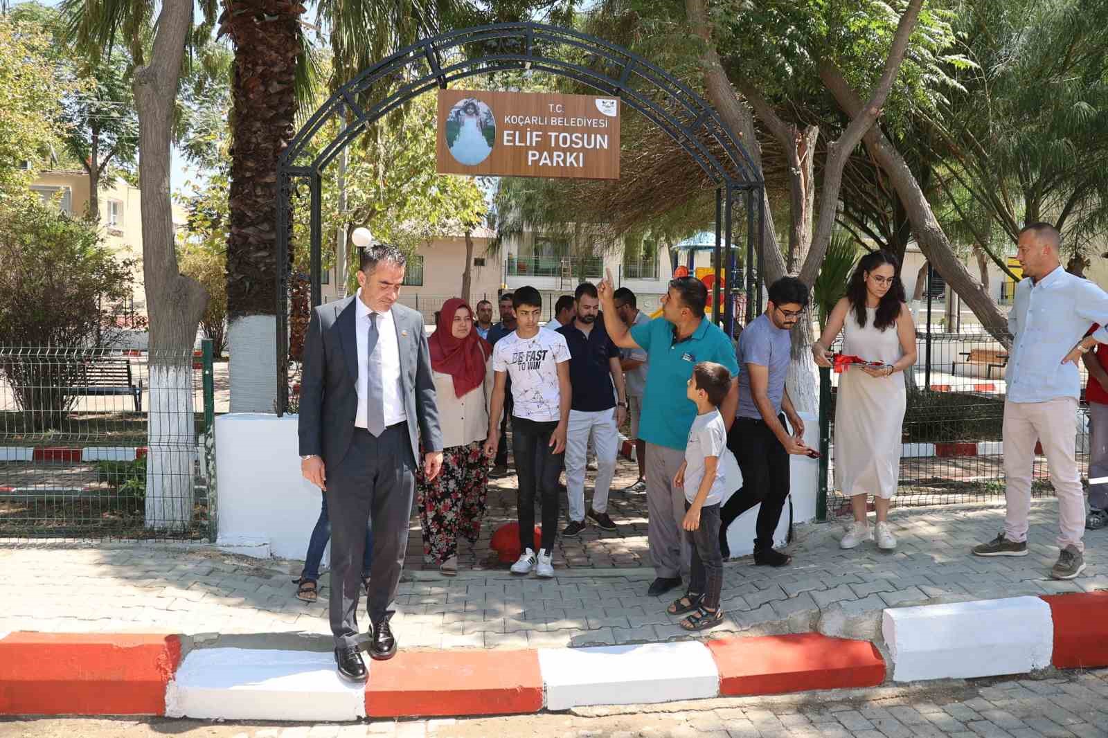 Koçarlı’da Elif’in ismi parkta yaşatılıyor
