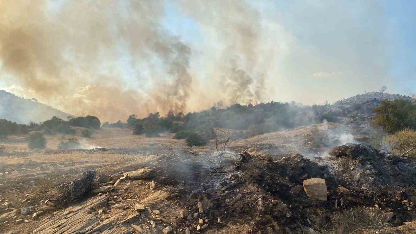 Makilik alanda yangın çıktı, söndürme çalışmaları sürüyor
