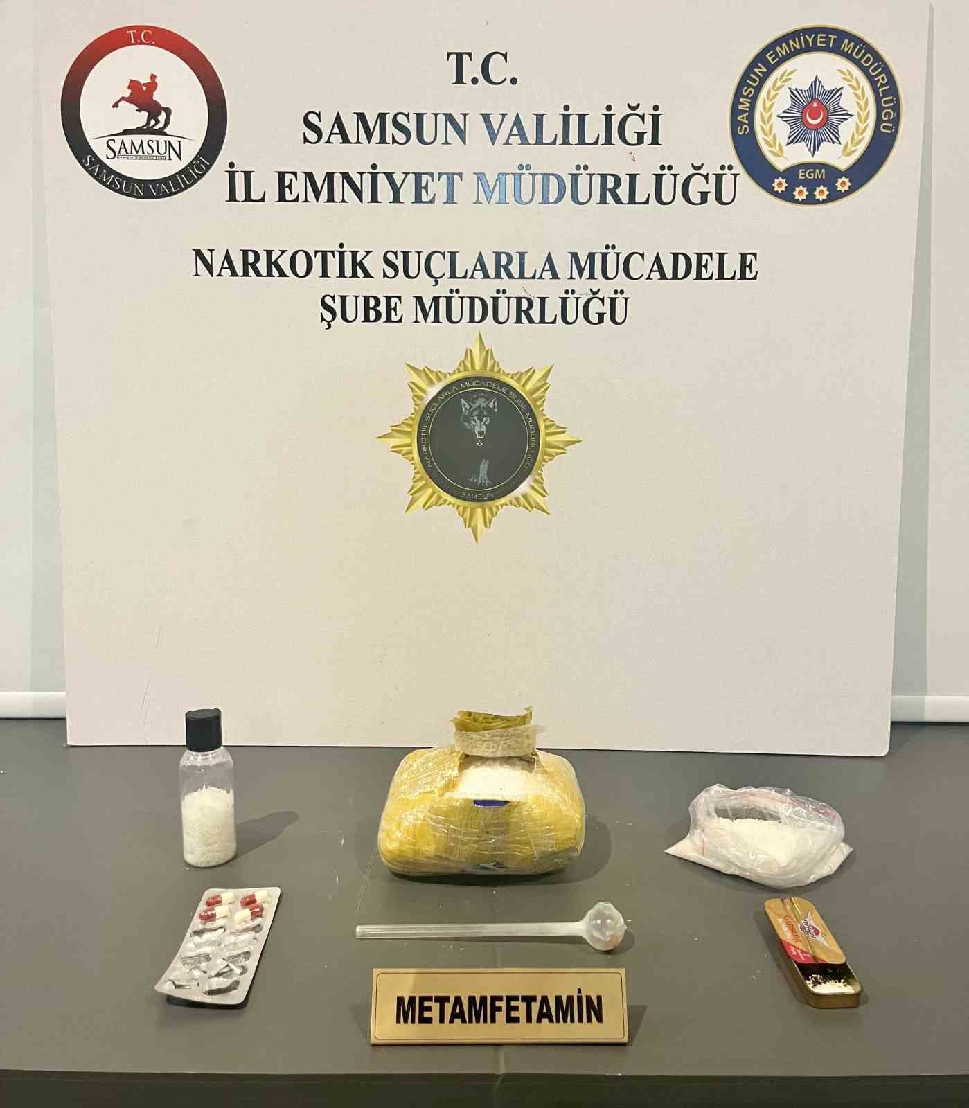 Samsun’da 1 kilo 100 gram metamfetamin ele geçirildi
