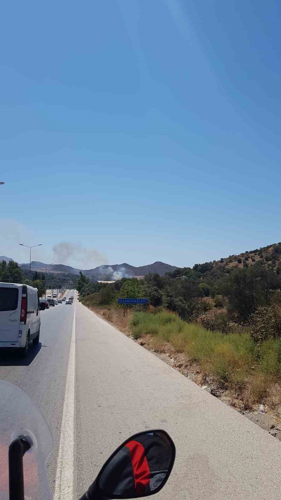 Bodrum’da makilik alanda yangın
