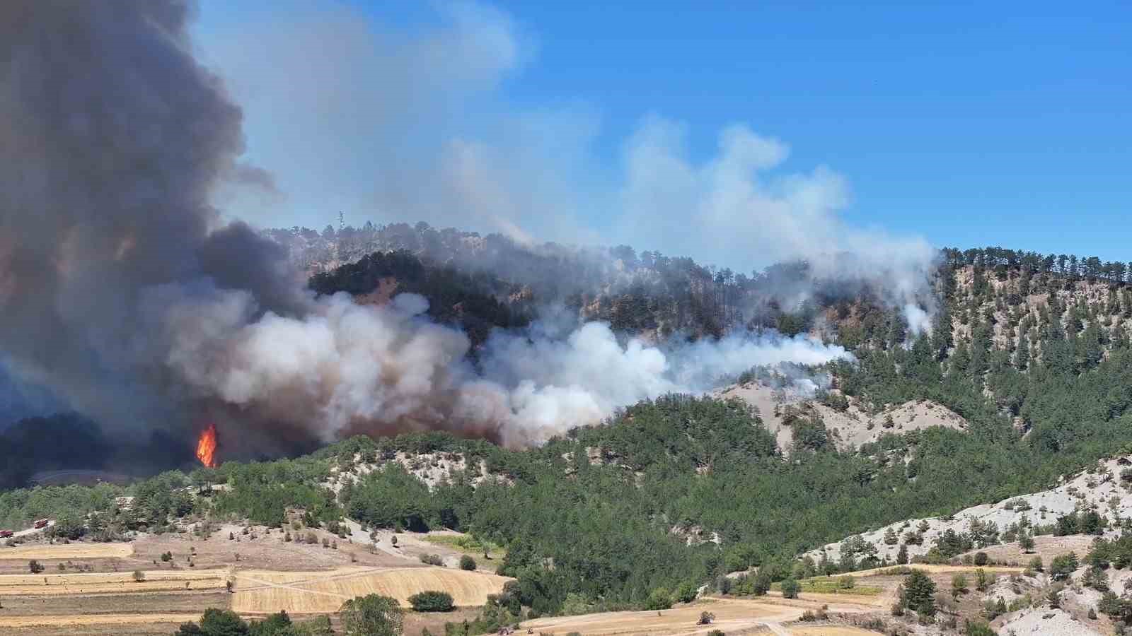 Bolu’daki orman yangını 2’nci gecesinde
