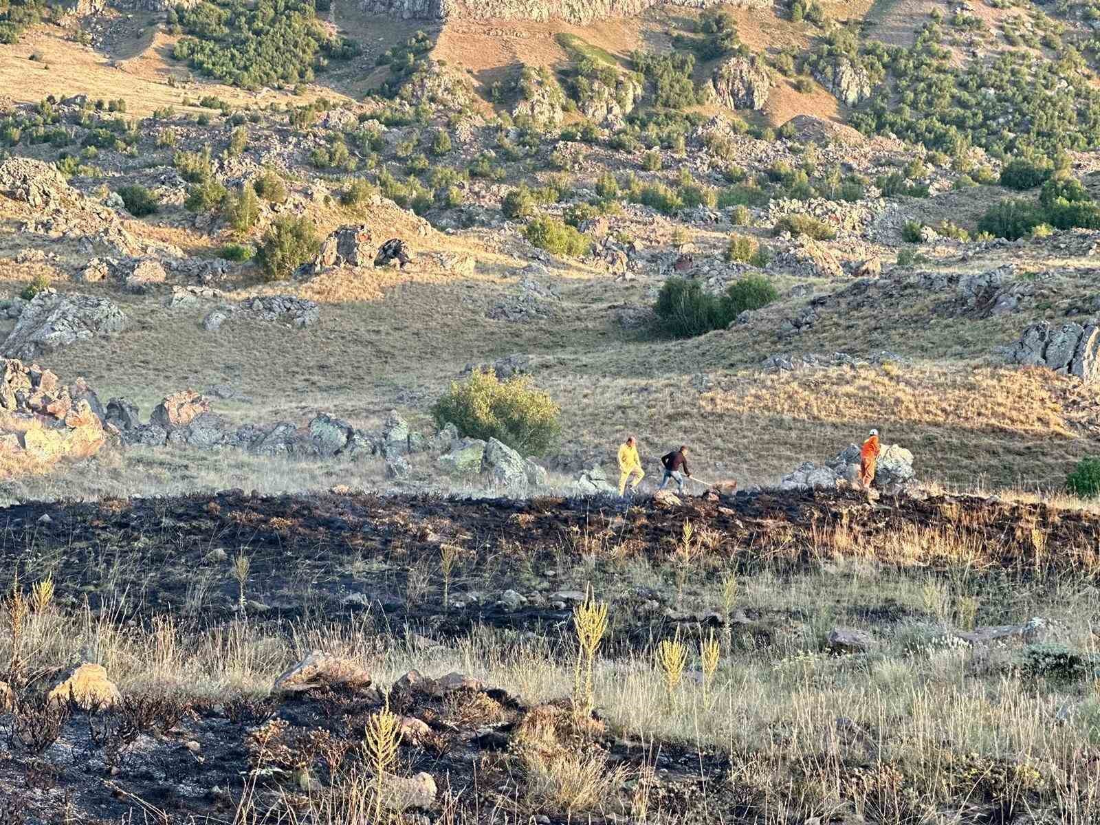 Nemrut Kalderası’nda örtü yangını çıktı
