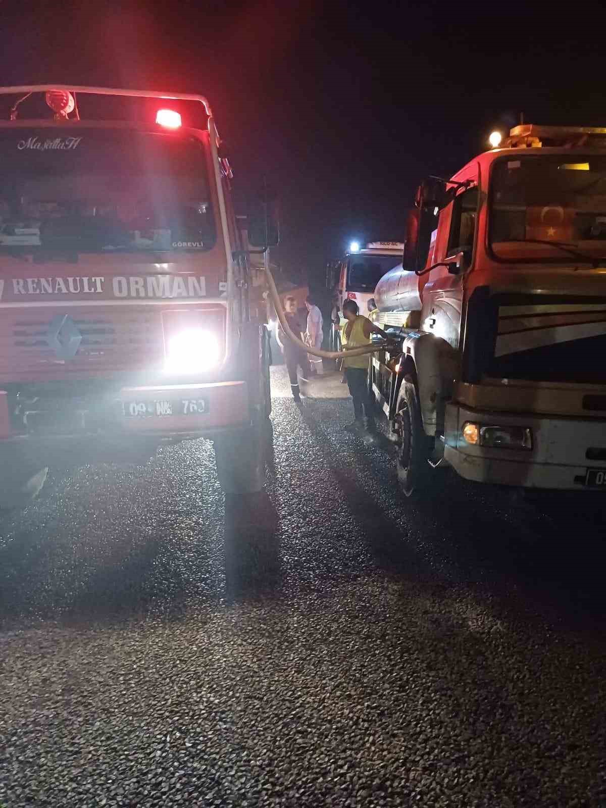 Nazilli Belediyesi’nden Bozdoğan’daki yangına destek
