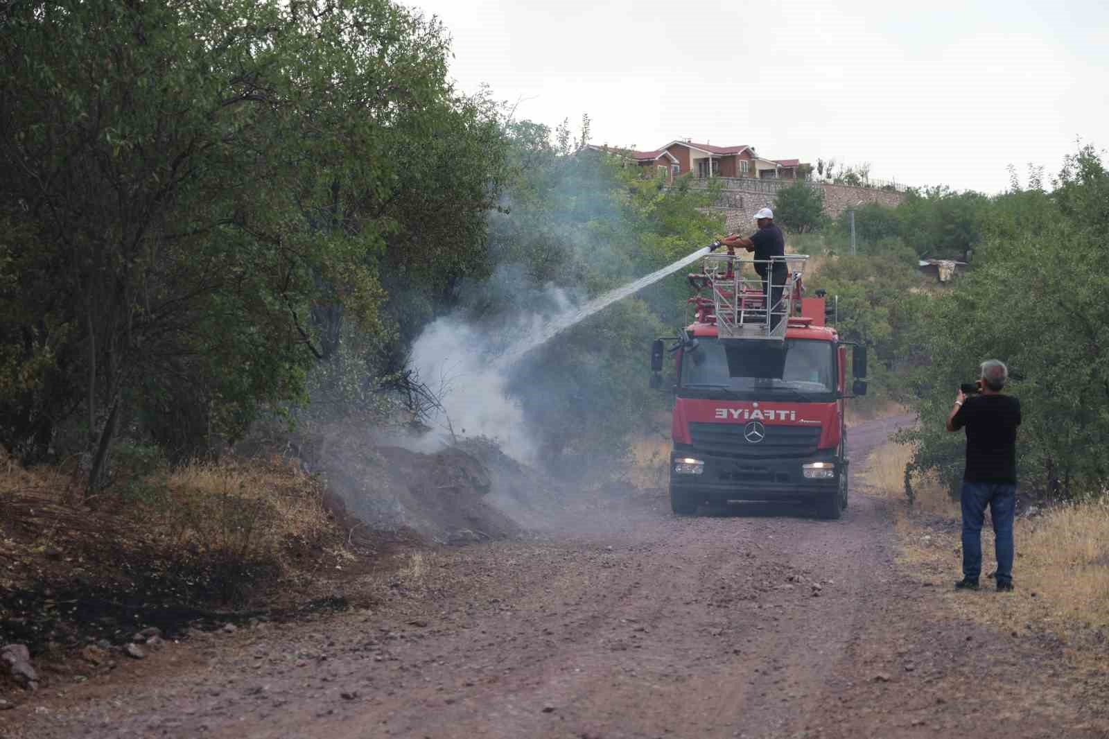 Elazığ’da 200 dönüm alan yangında kül oldu
