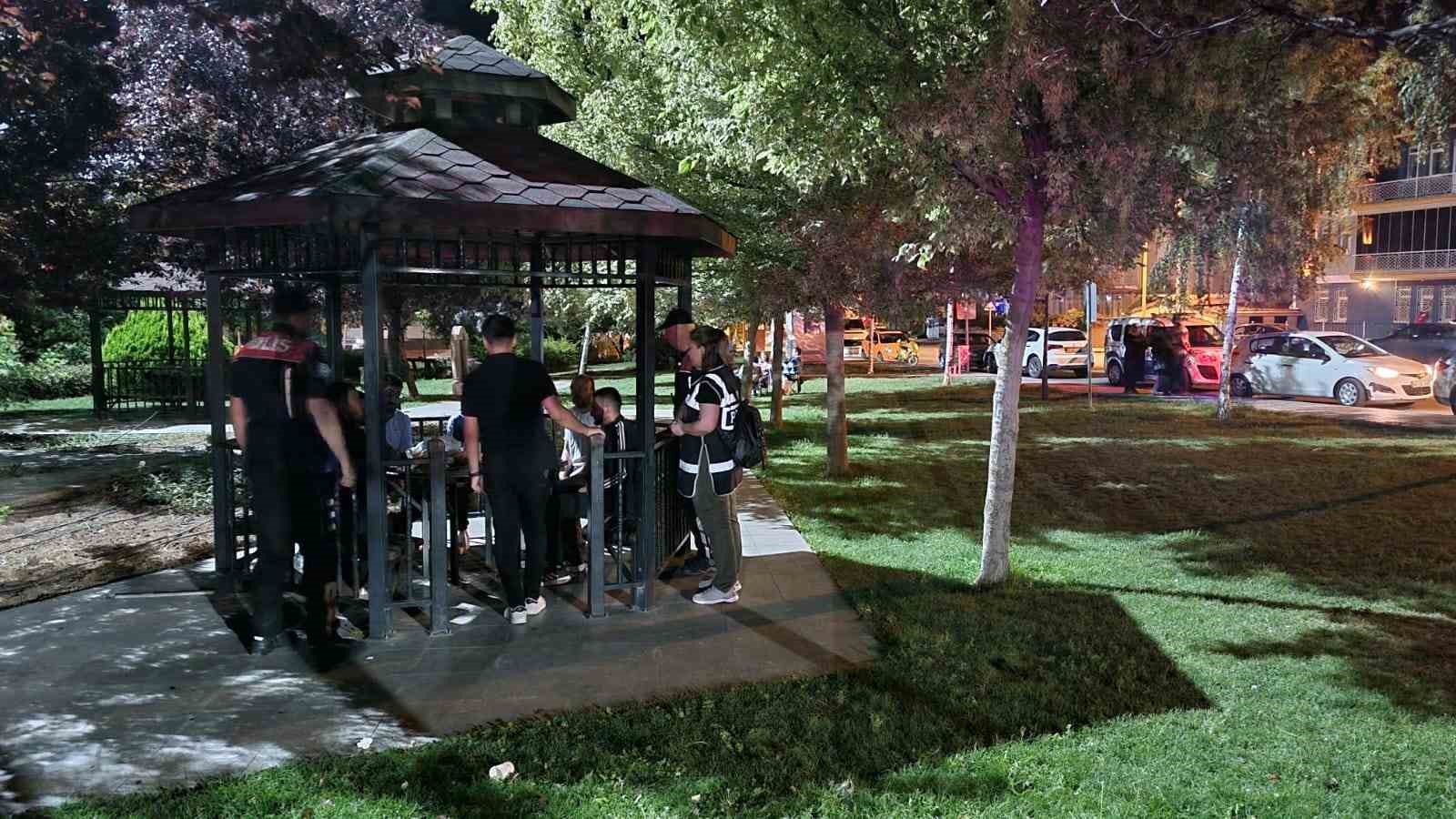 Kırşehir polisi parklarda denetim yaptı
