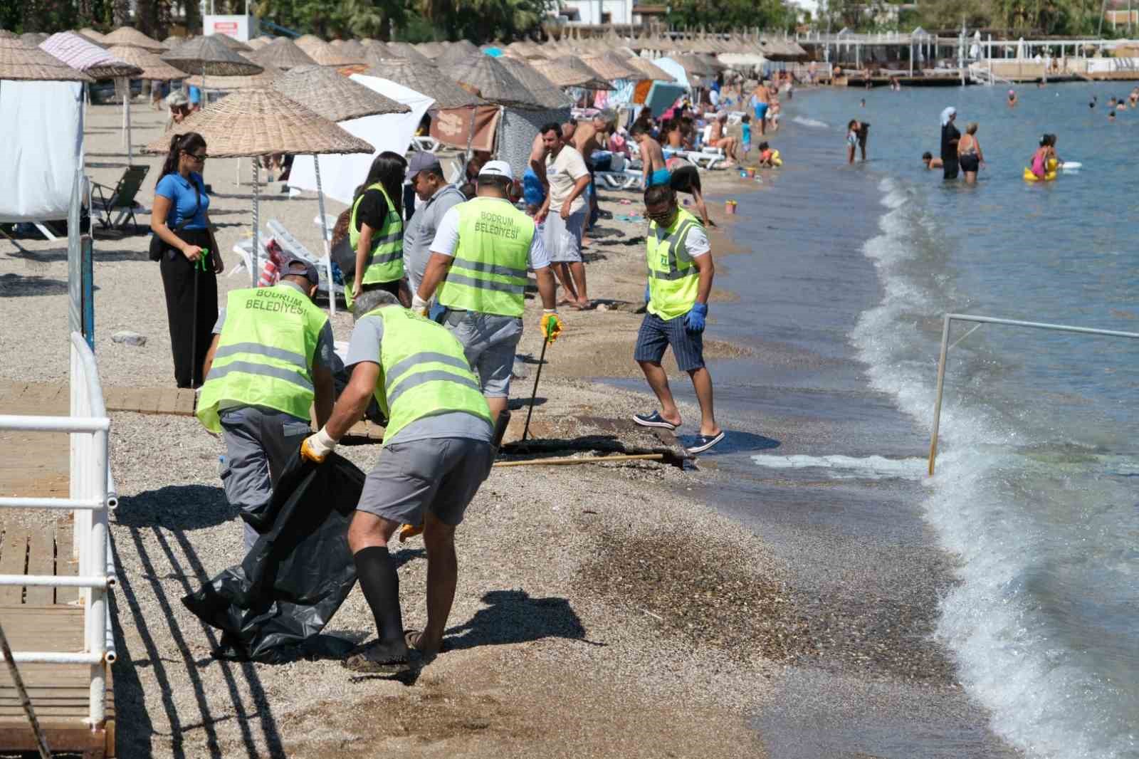 Bodrum Belediyesi’nce başlatılan temizlik seferberliği Gündoğan’da devam etti
