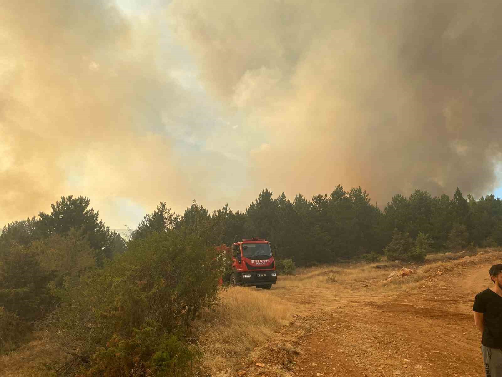 Çankırı’daki orman yangınına havadan ve karadan müdahale
