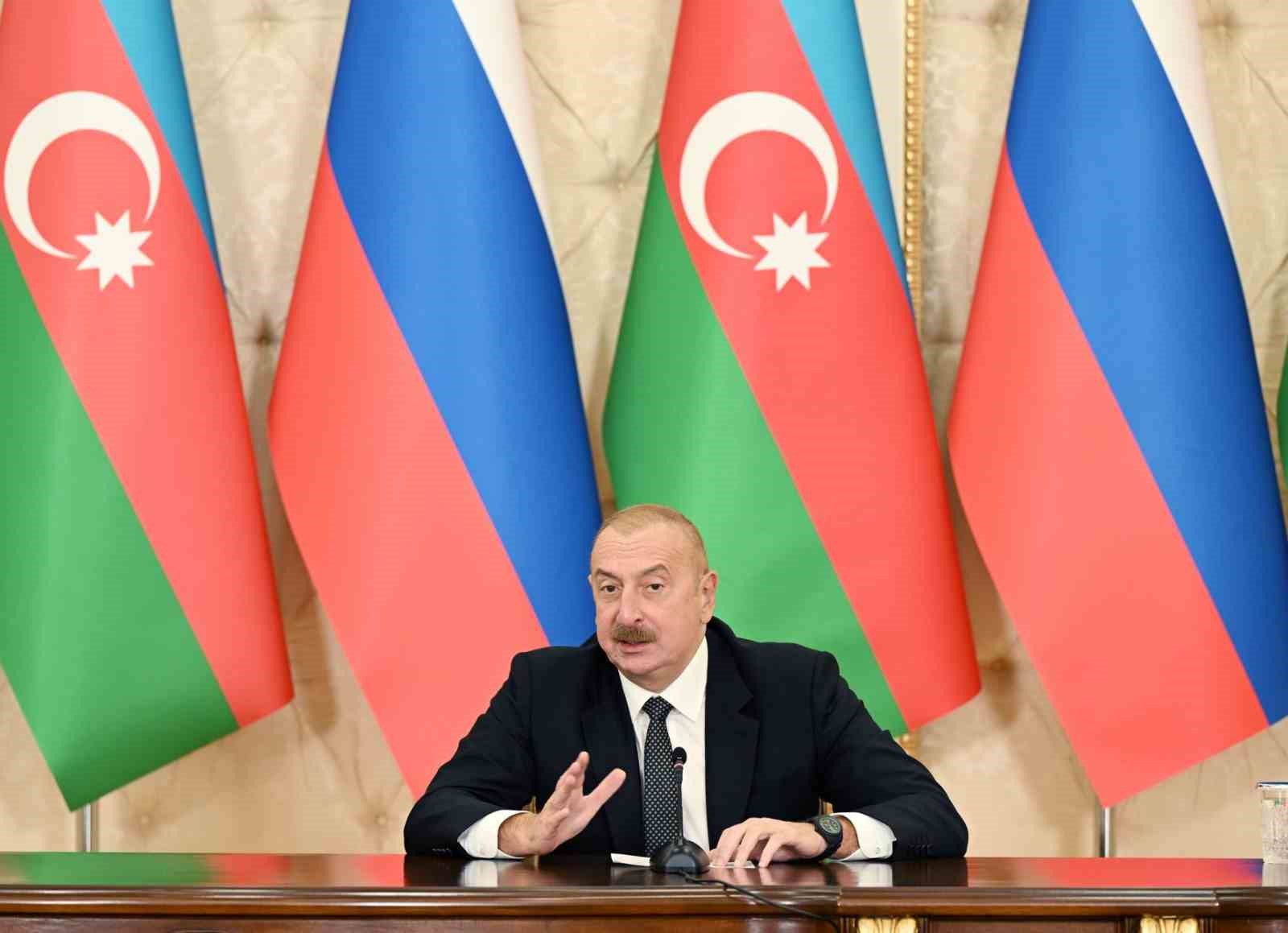 Aliyev: “Güney Kafkasya bölgesinin tamamında istikrar ve güvenlik, birçok durumda Rusya ile Azerbaycan arasındaki yakın etkileşime bağlıdır”
