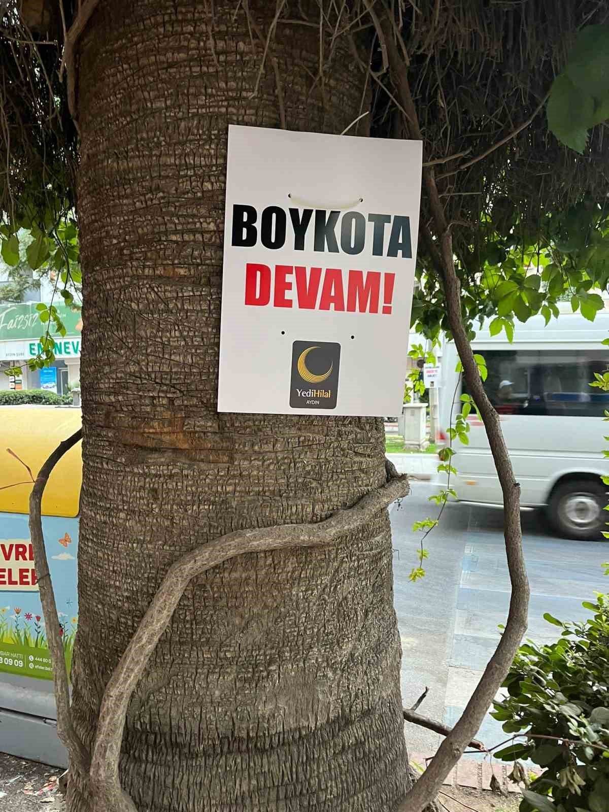 Aydın’da İsrail’e pankartlı protesto
