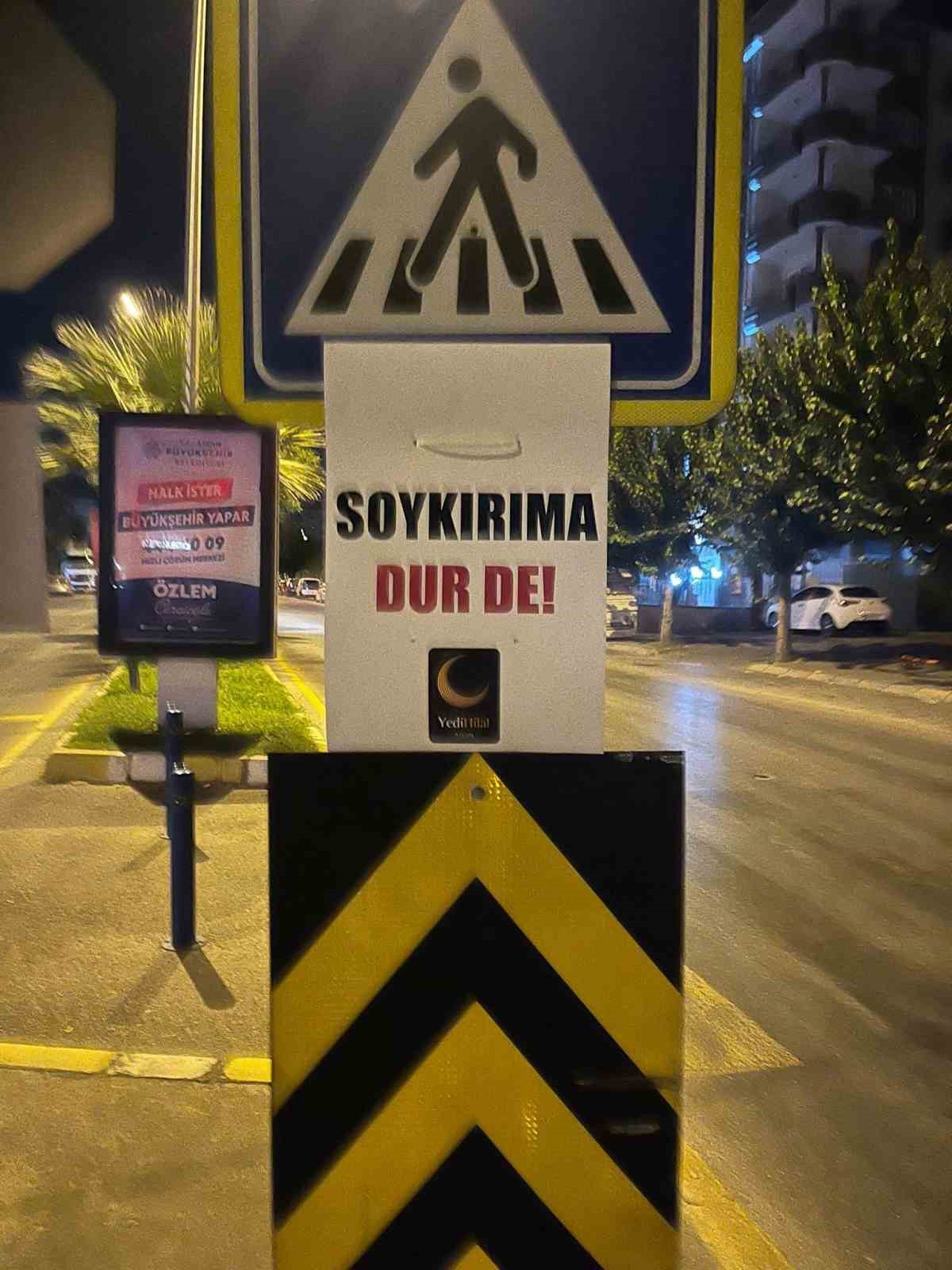 Aydın’da İsrail’e pankartlı protesto
