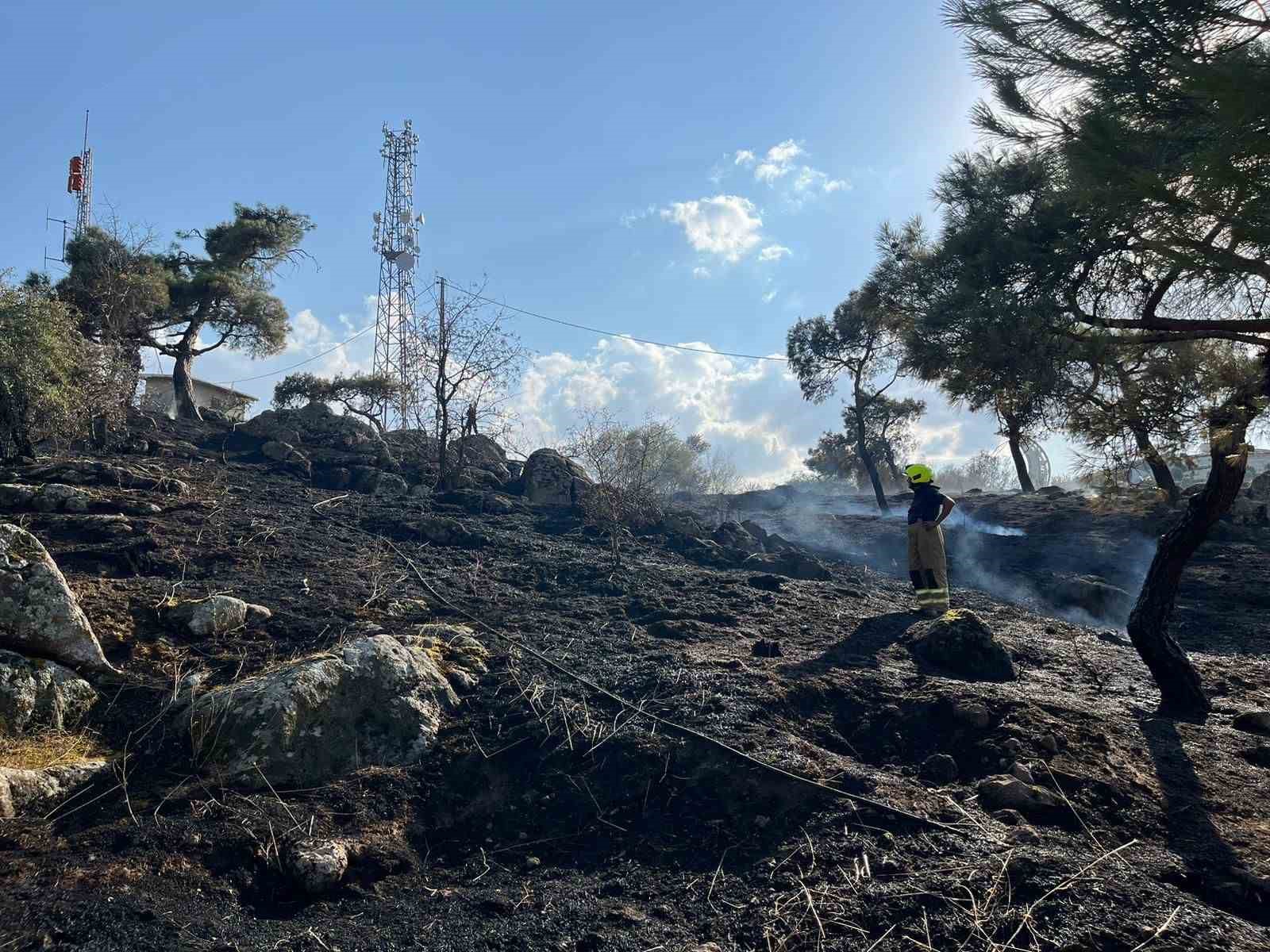 Balıkesir’in Çamlık mevkiinde çıkan arazi yangını söndürüldü
