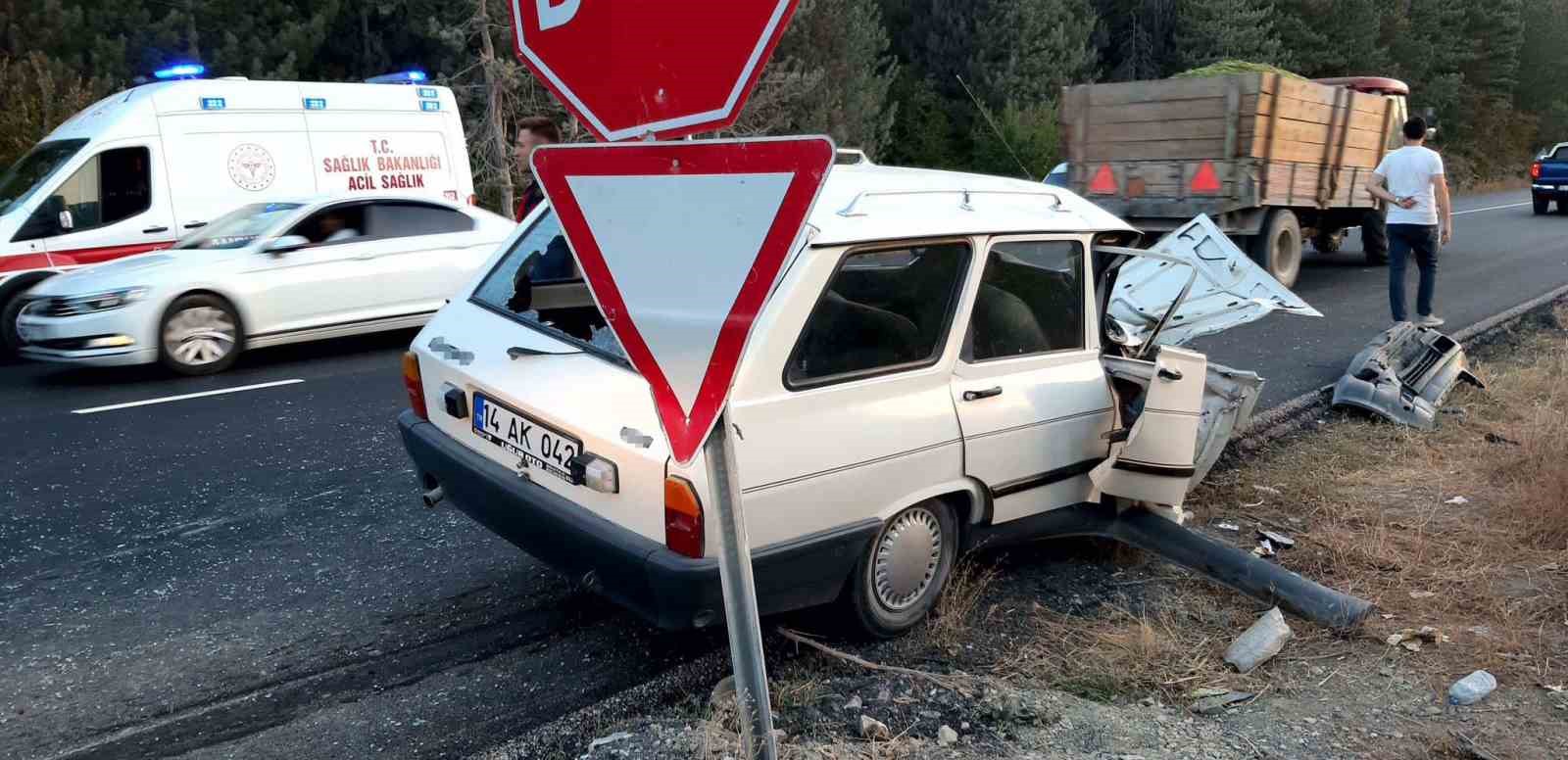 Bolu-Mudurnu yolunda feci kaza: 1 ölü, 1 yaralı
