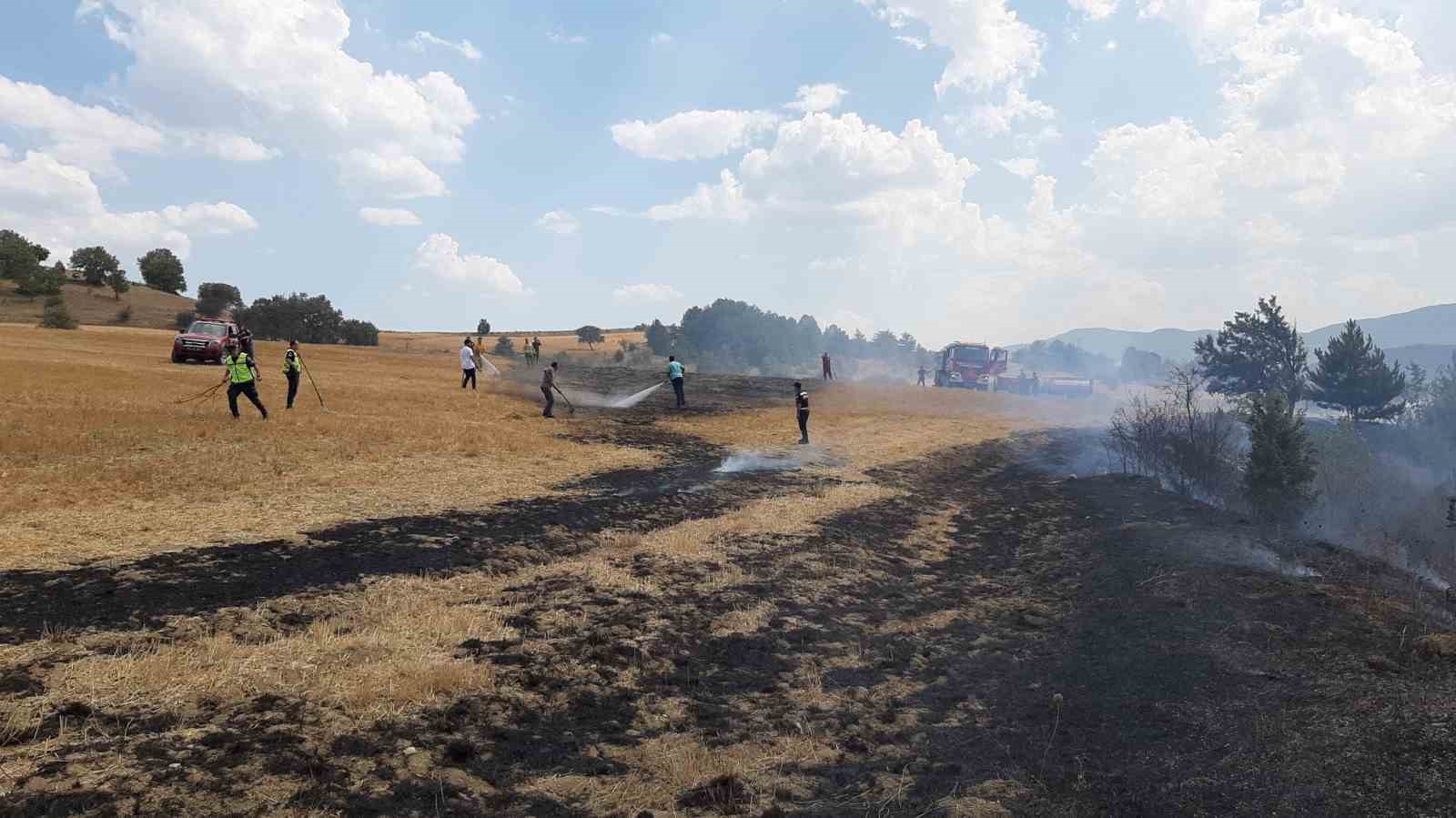 Köylülerin erken müdahalesi alevlerin önüne geçti
