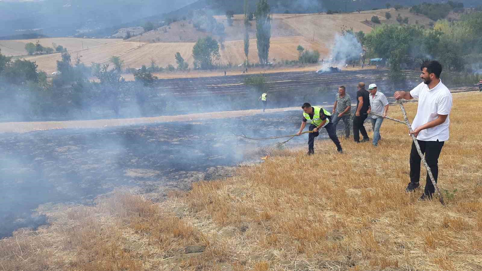 Köylülerin erken müdahalesi alevlerin önüne geçti
