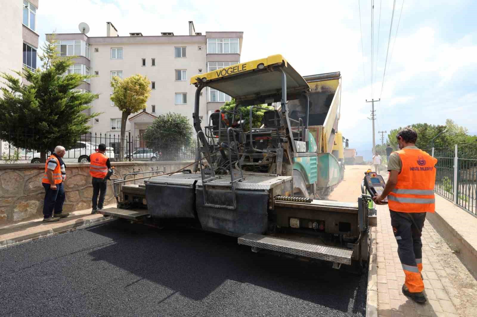 İnegöl’de asfalt çalışmaları başladı
