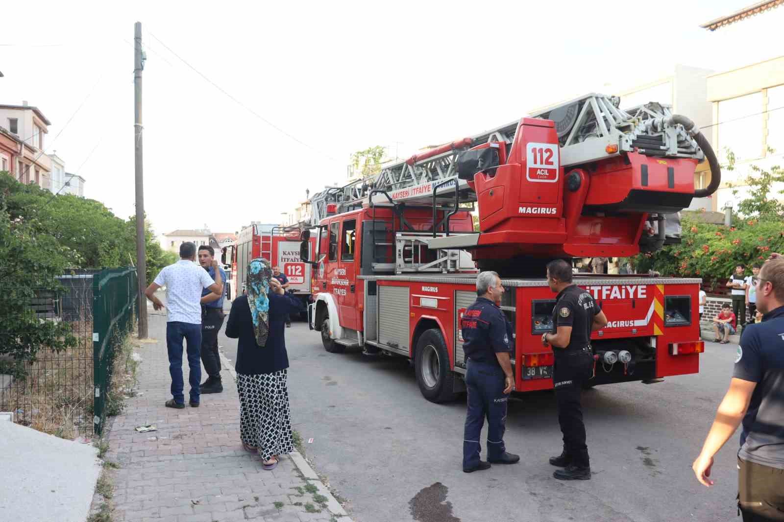 Kayseri’de ev yangını
