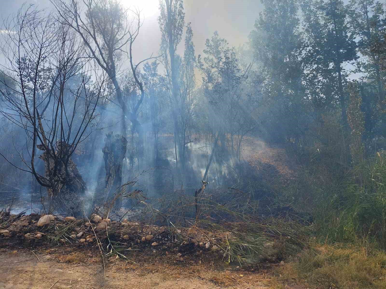 Burdur’da ağaçlık alandaki yangın köylülerin imece usulüyle söndürüldü
