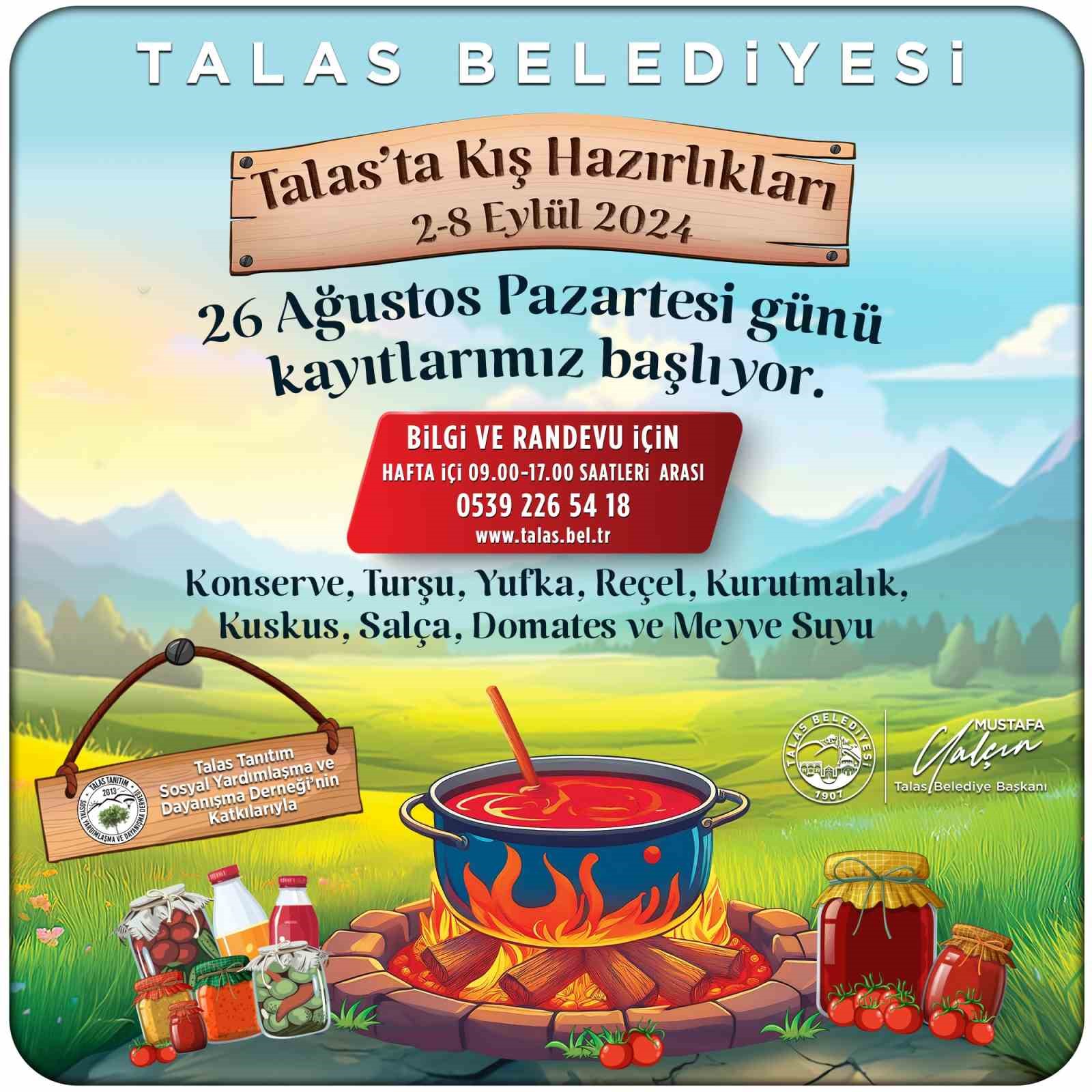 Talas’ta kışa hazırlık günleri başlıyor
