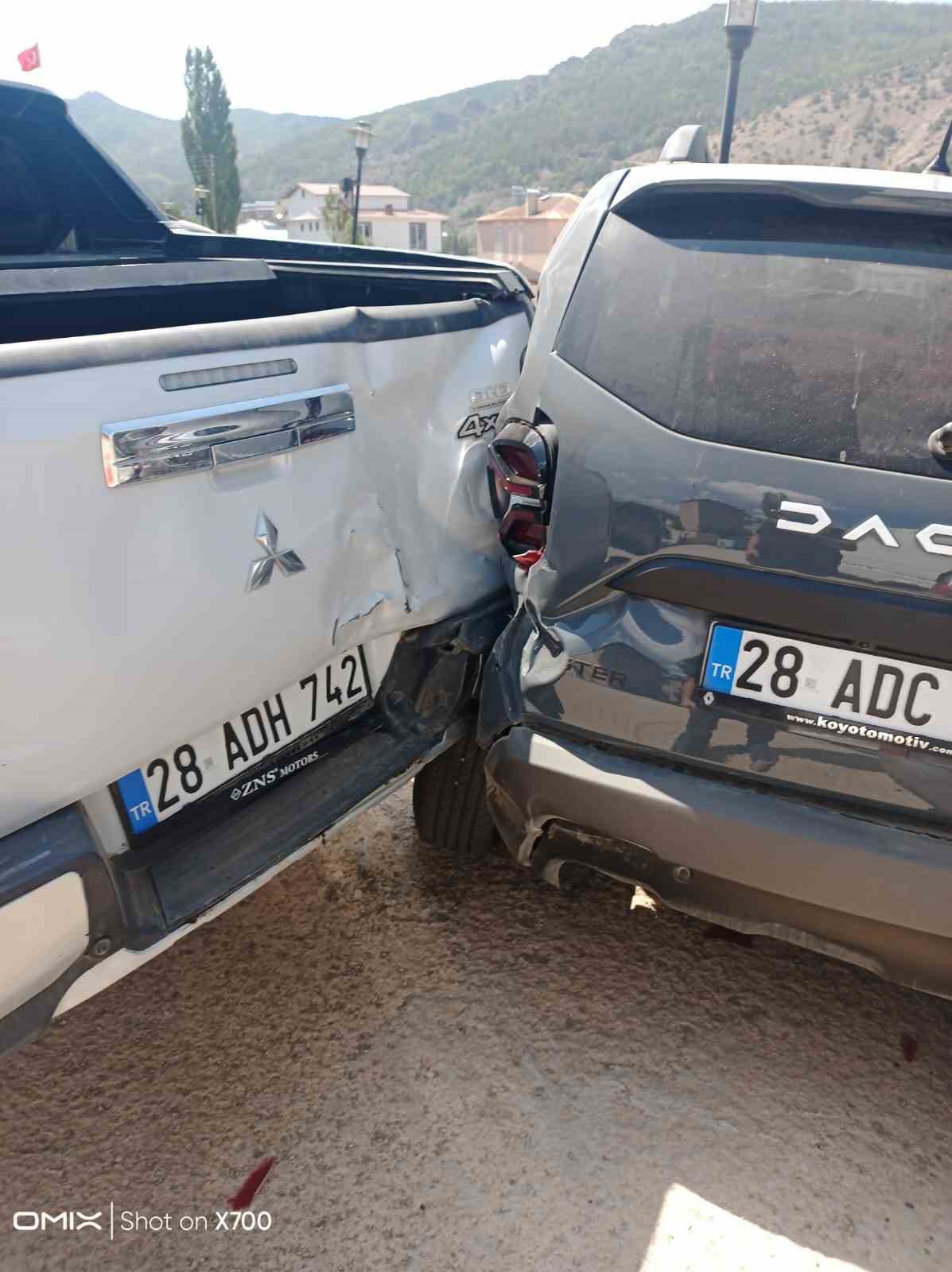 Giresun’da zincirleme trafik kazası: 1 yaralı
