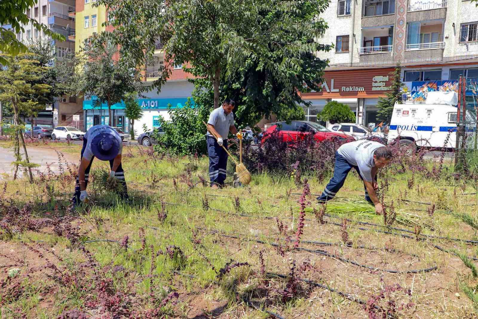 Diyarbakır’da park ve bahçelerde temizlik çalışmaları
