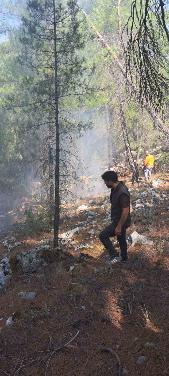 Burdur’da yıldırım düşmesiyle çıkan orman yangını ekiplerin hızlı müdahalesi ile söndürüldü
